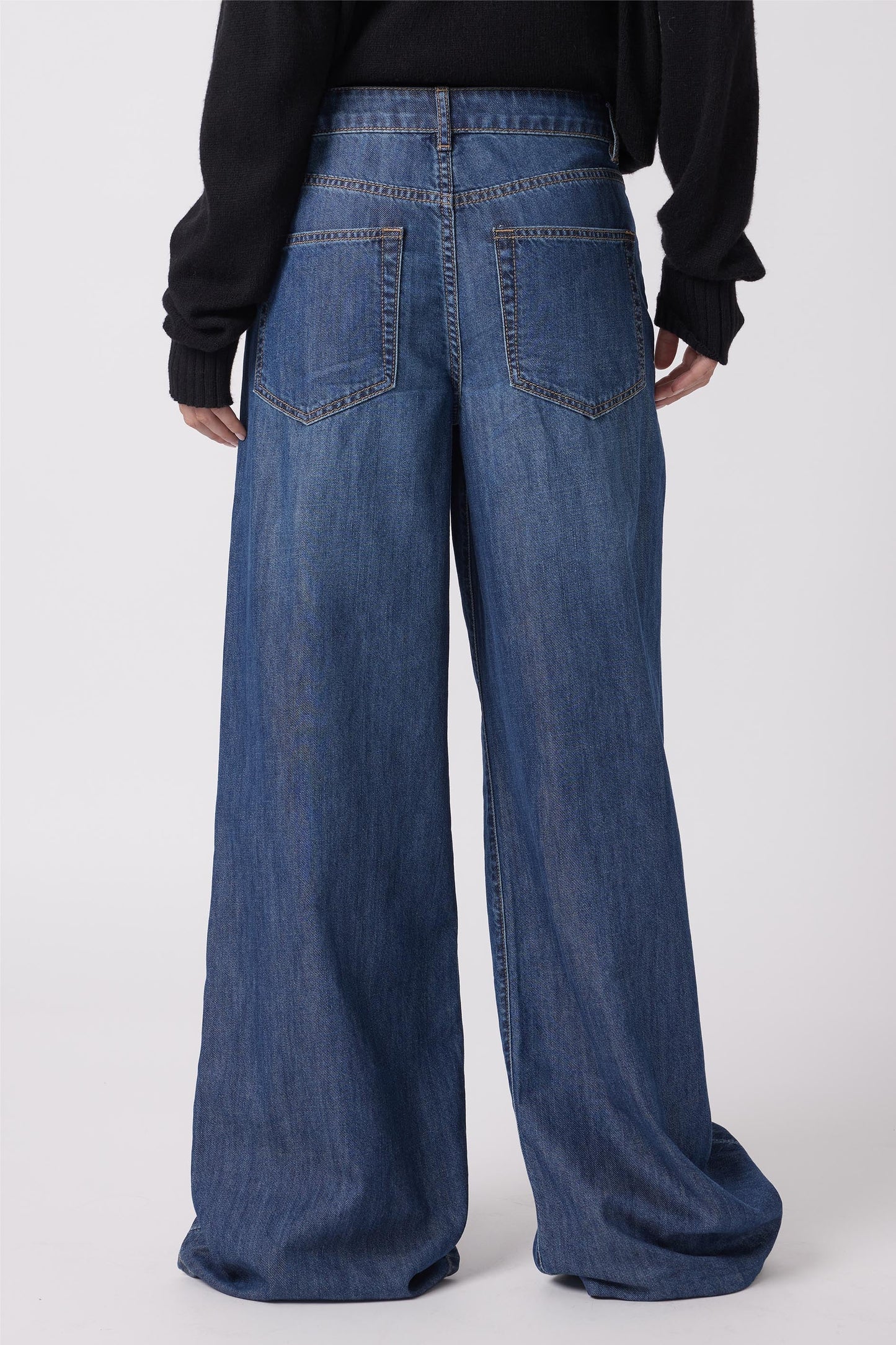 Jenna Mid Rise Palazzo Jeans
