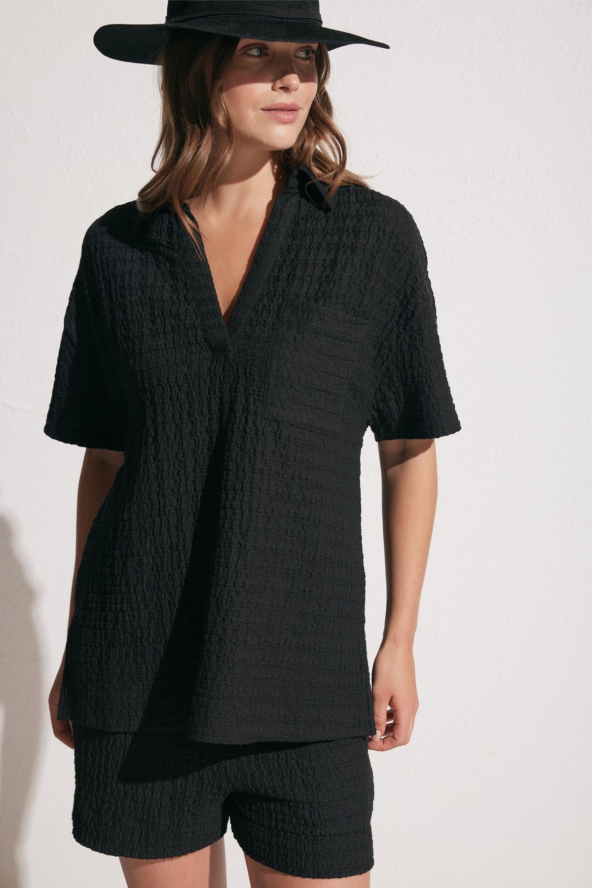 Maddison Texture Polo Top