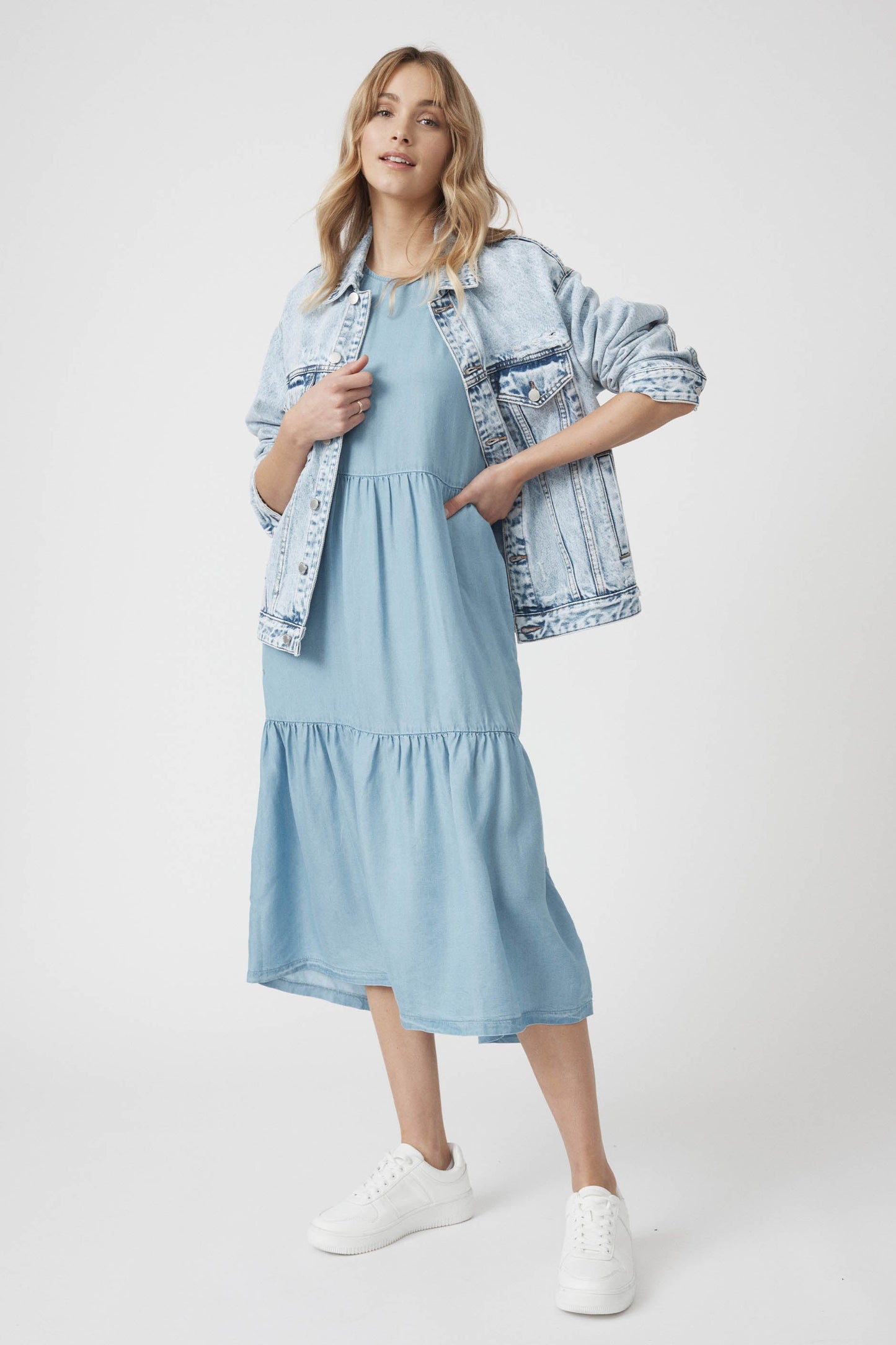 Jordyn Chambray Midi Dress