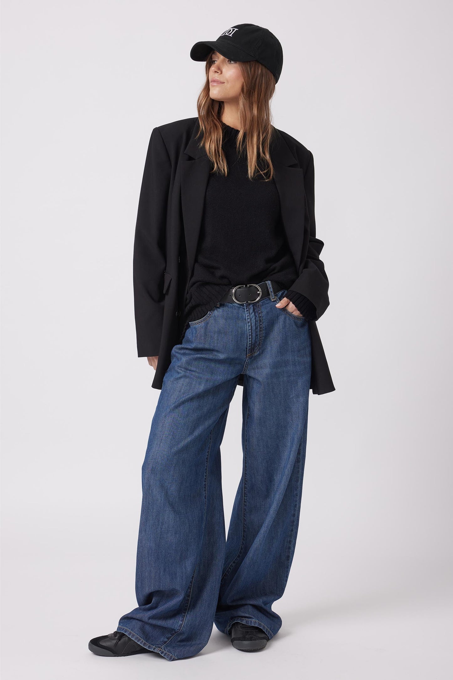 Jenna Mid Rise Palazzo Jeans