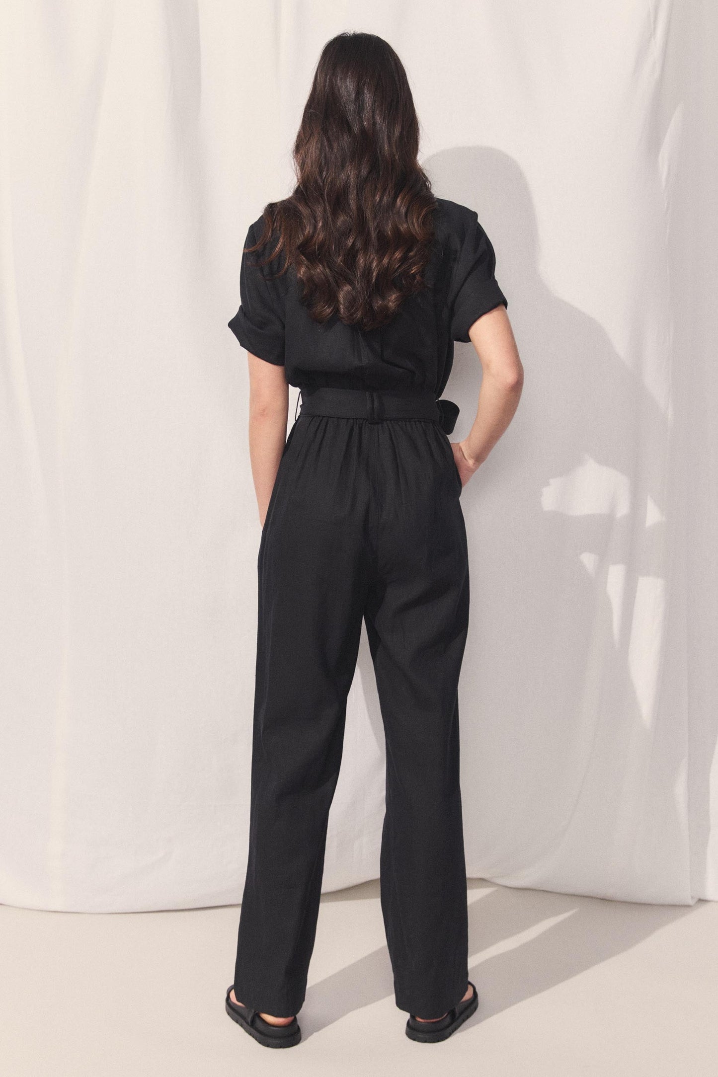 D-Luxe Linen Blend Jumpsuit