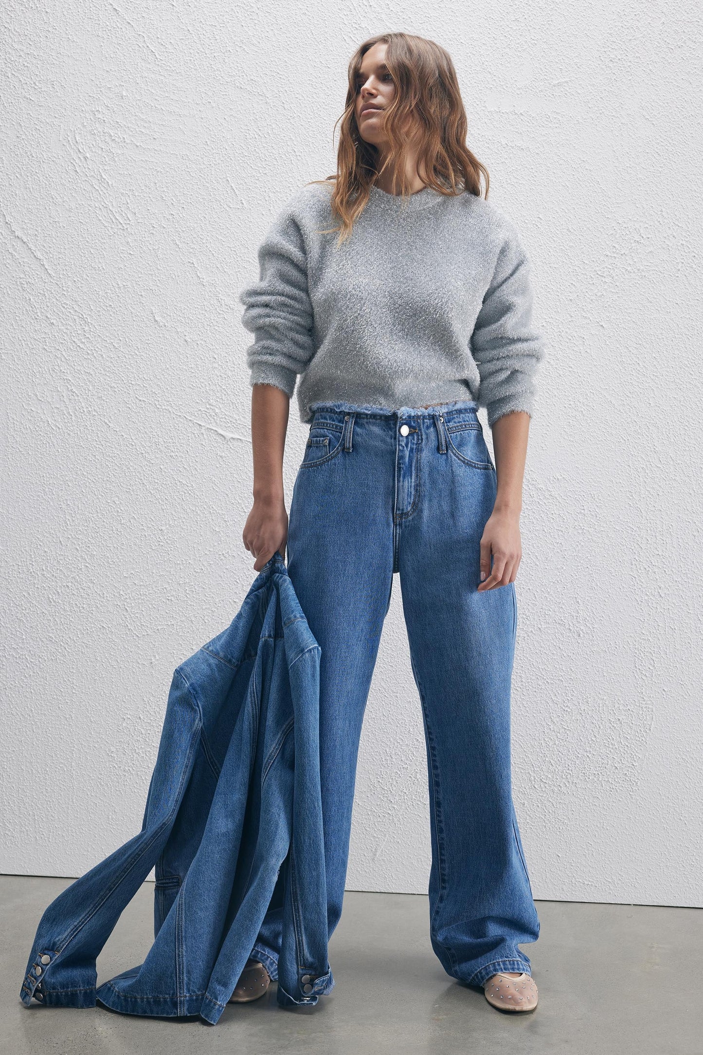 Suki Metallic Fluffy Jumper