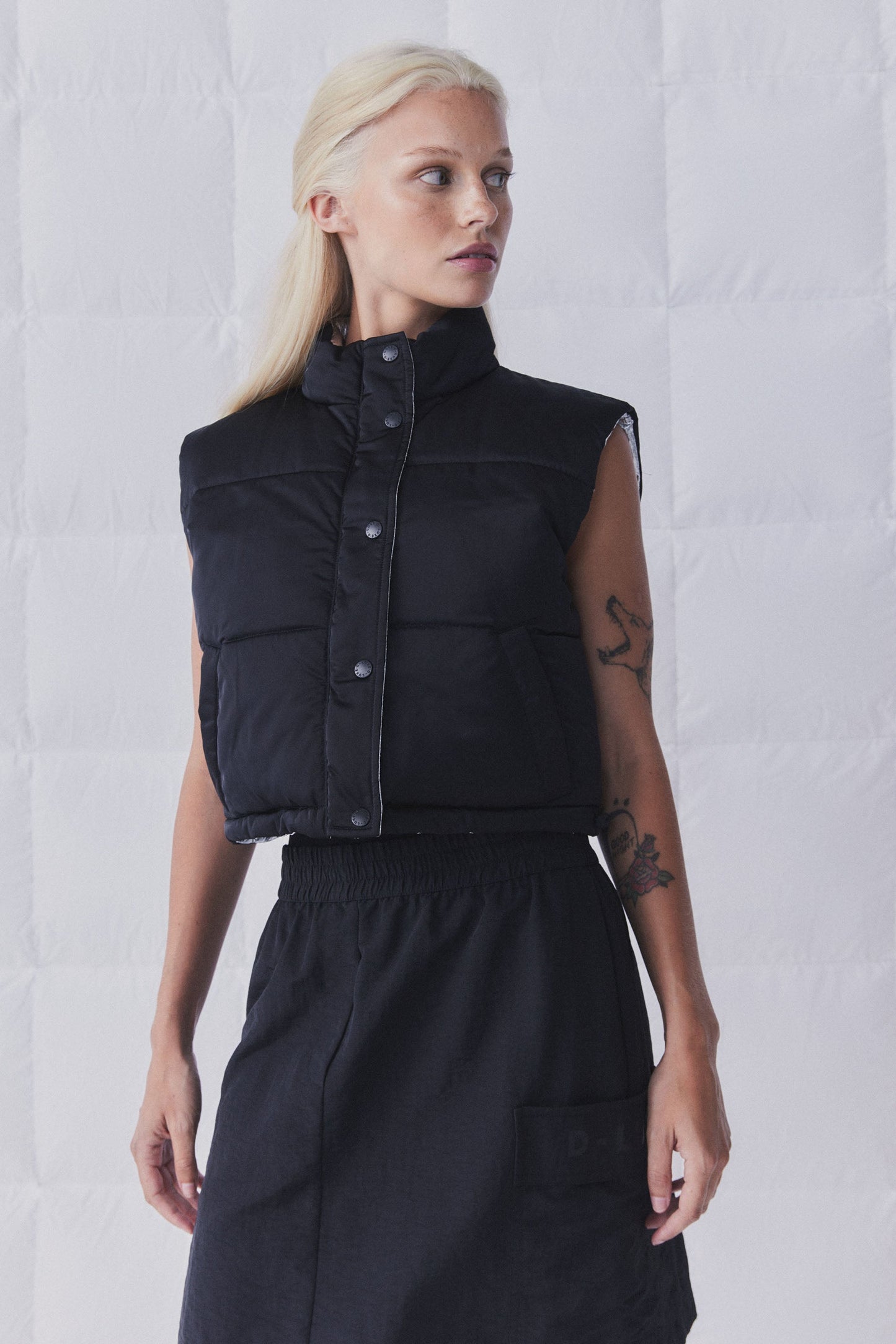 D-Luxe Cropped Puffer Vest