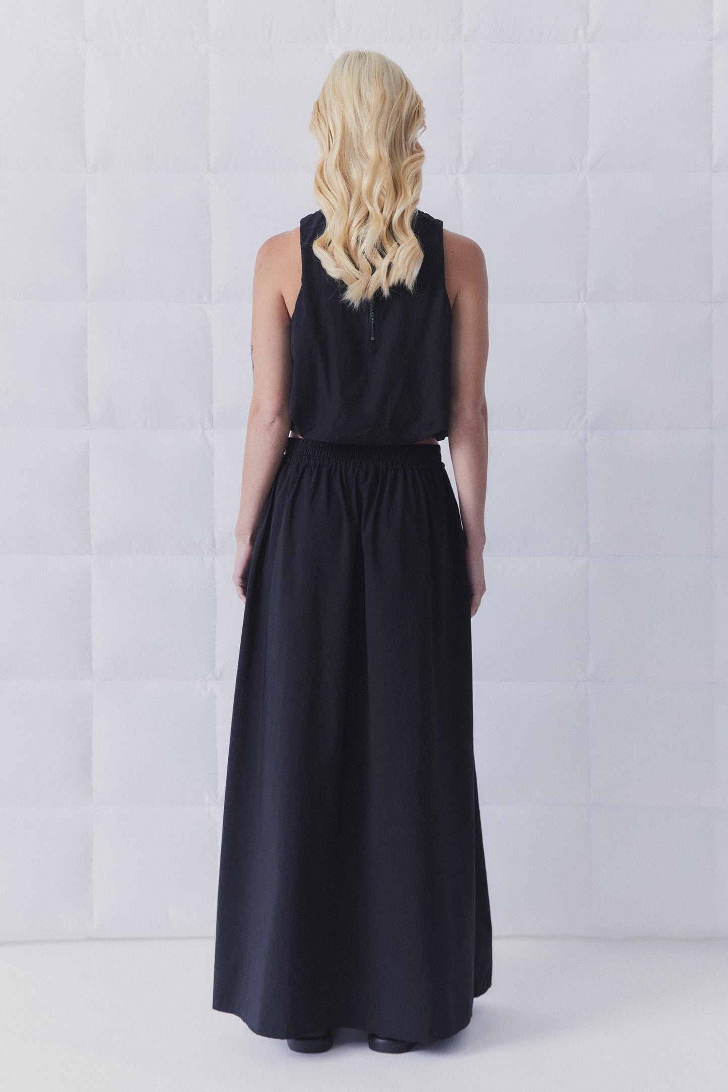 D-Luxe Cropped Bubble Hem Tank