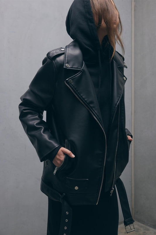 Jordyn Faux Leather Biker