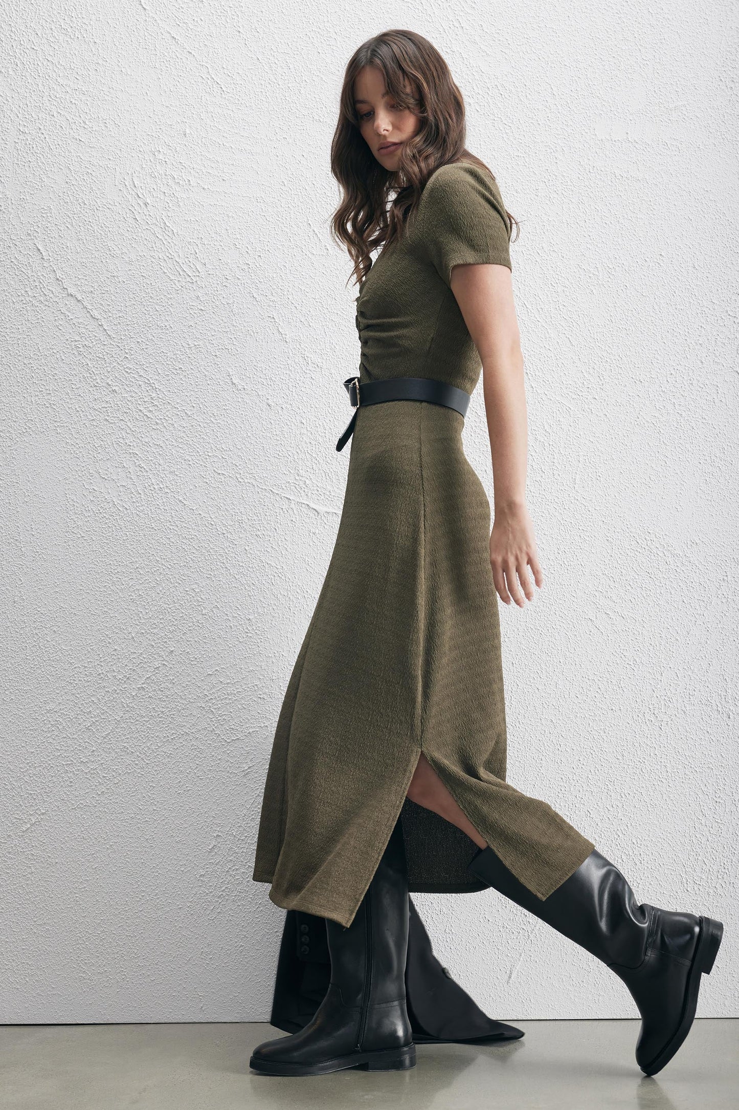 Tasha Ruched Midi Dress