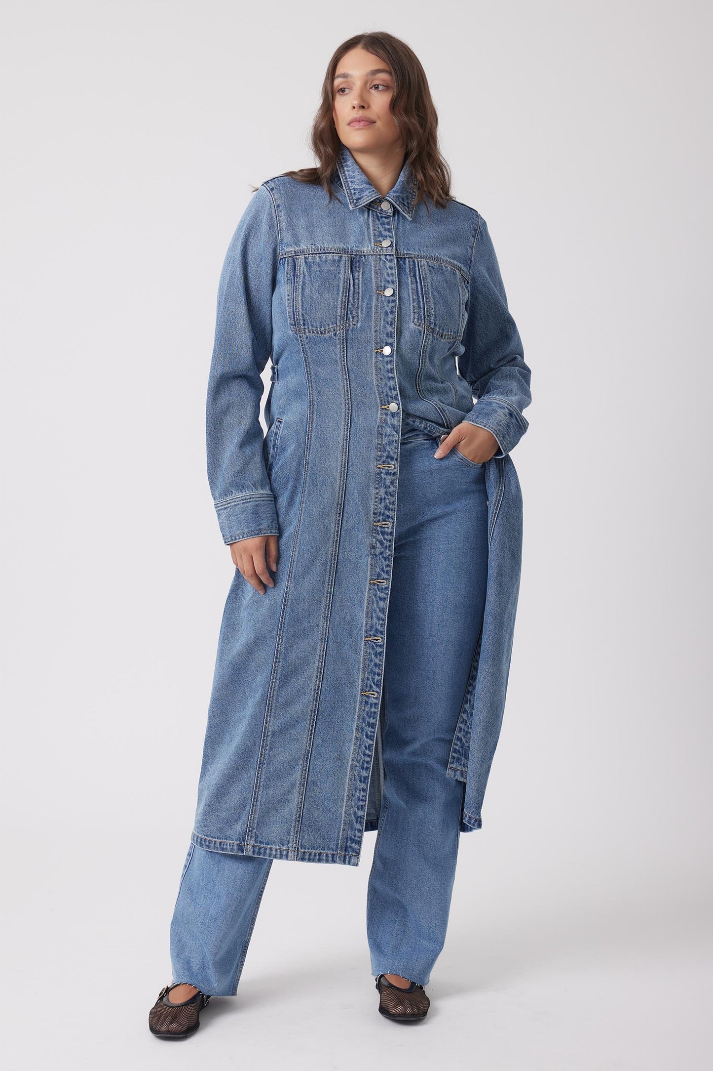 Tia Denim Shirt Dress