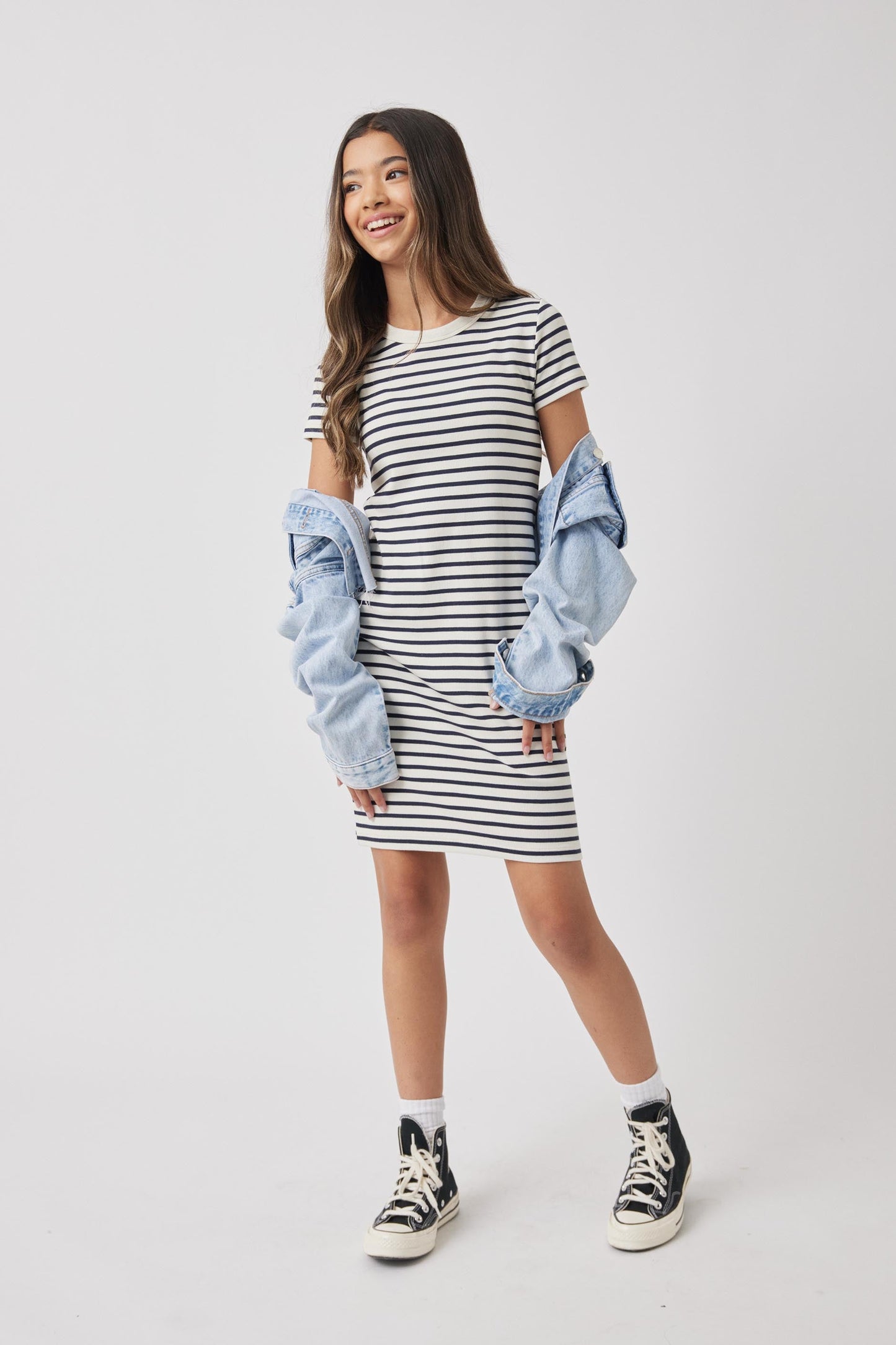 Girls Harper Rib Tshirt Dress