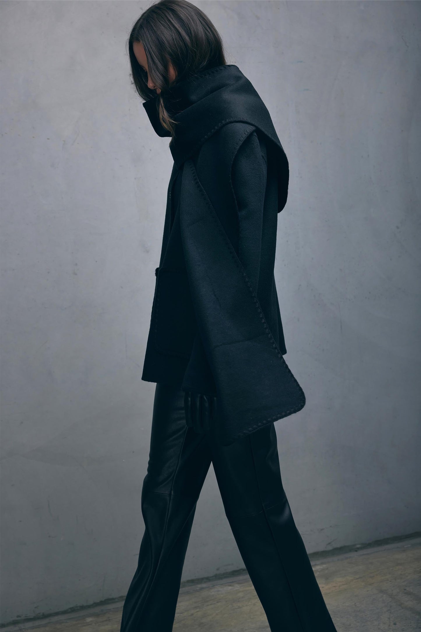 Ellie Draped Scarf Coat