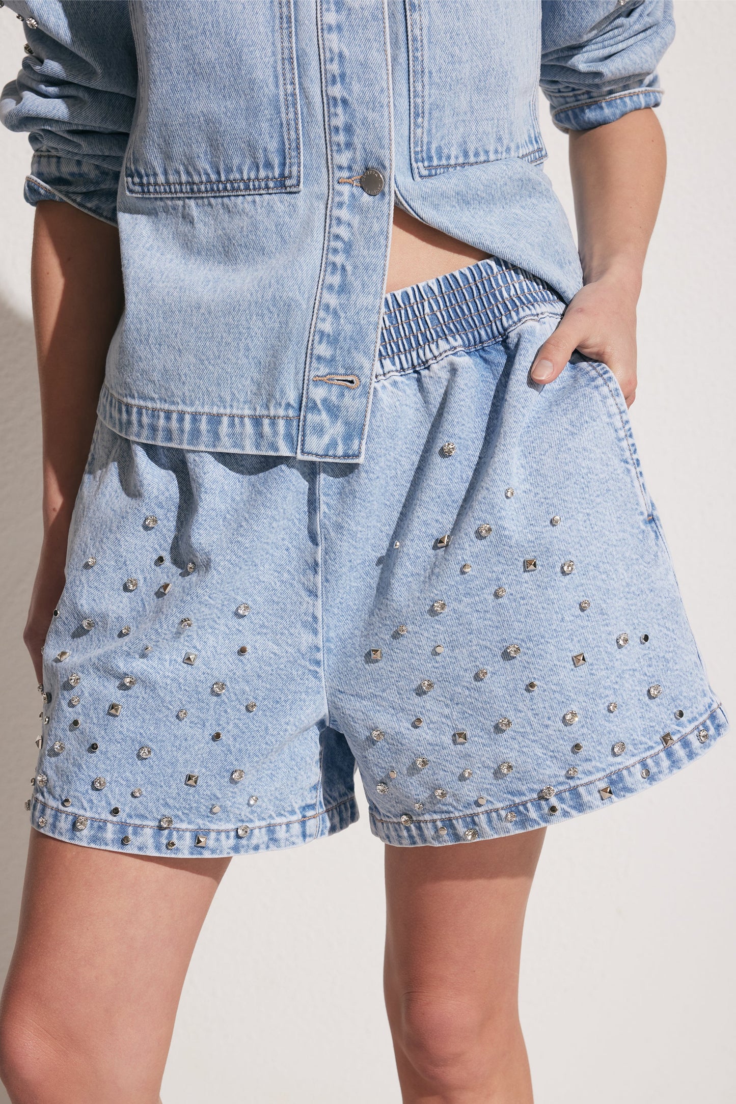 Lizzie Rhinestone Denim Short