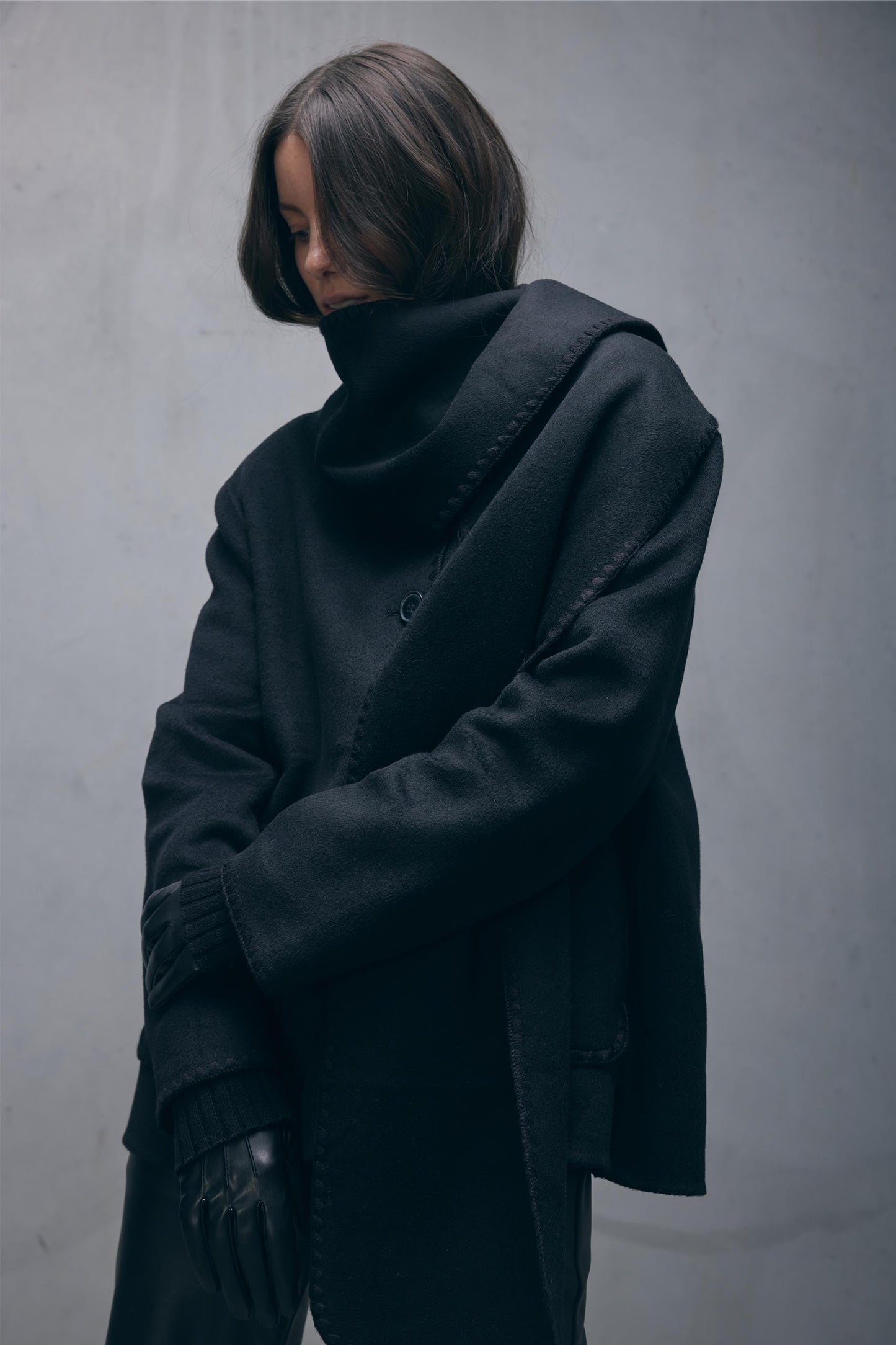 Ellie Draped Scarf Coat