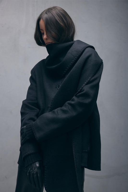 Ellie Draped Scarf Coat