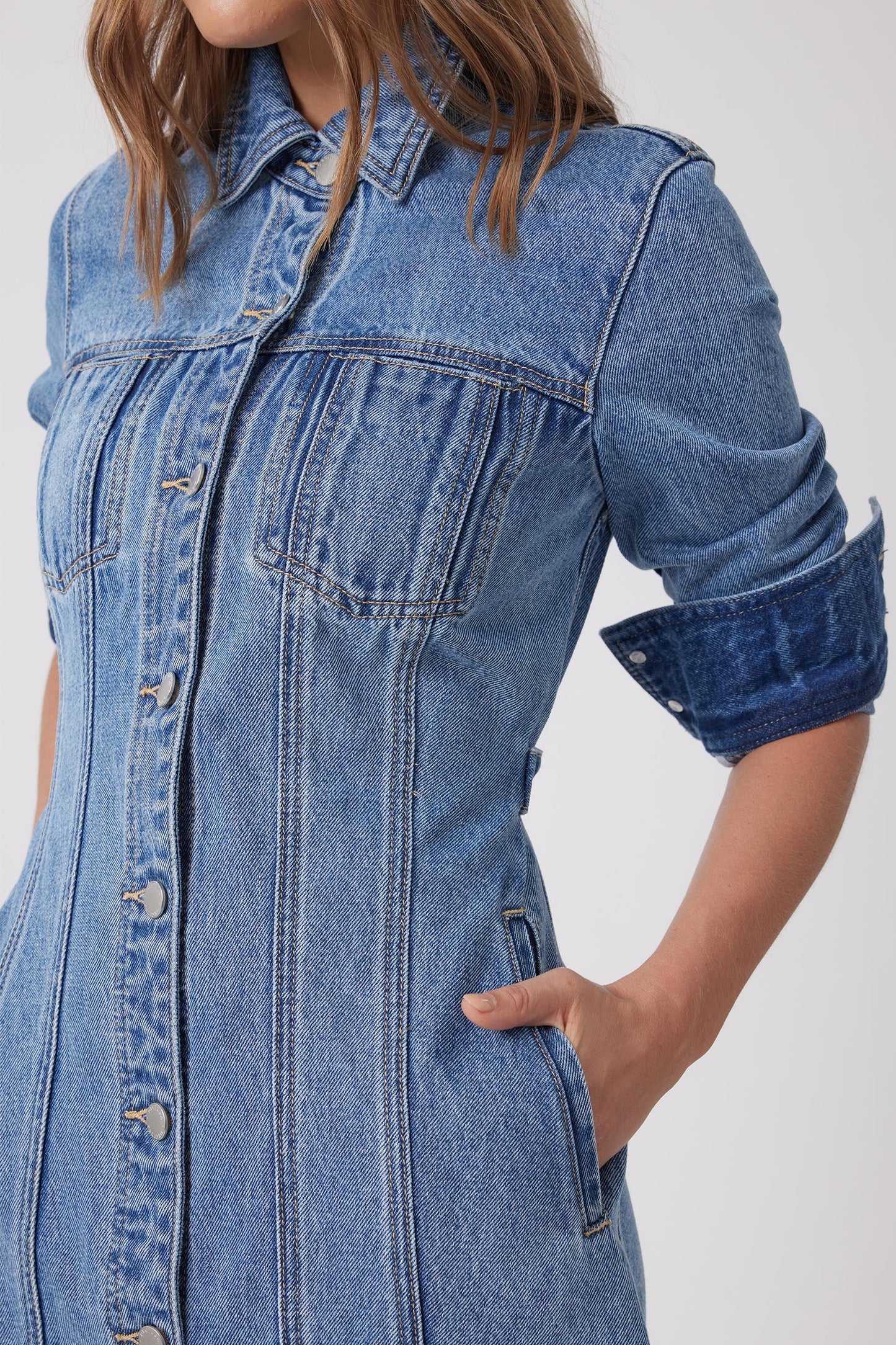 Tia Denim Shirt Dress