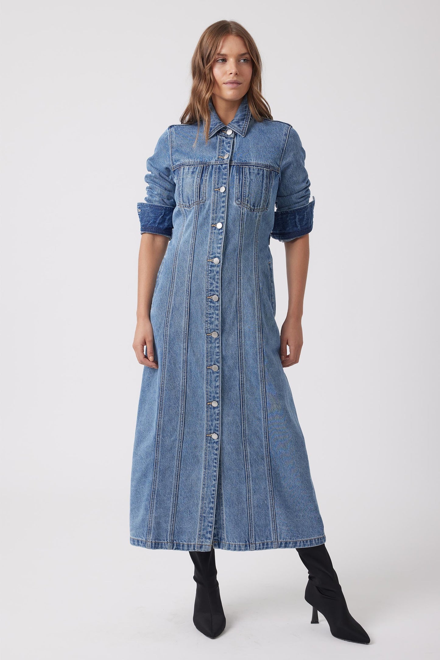 Tia Denim Shirt Dress