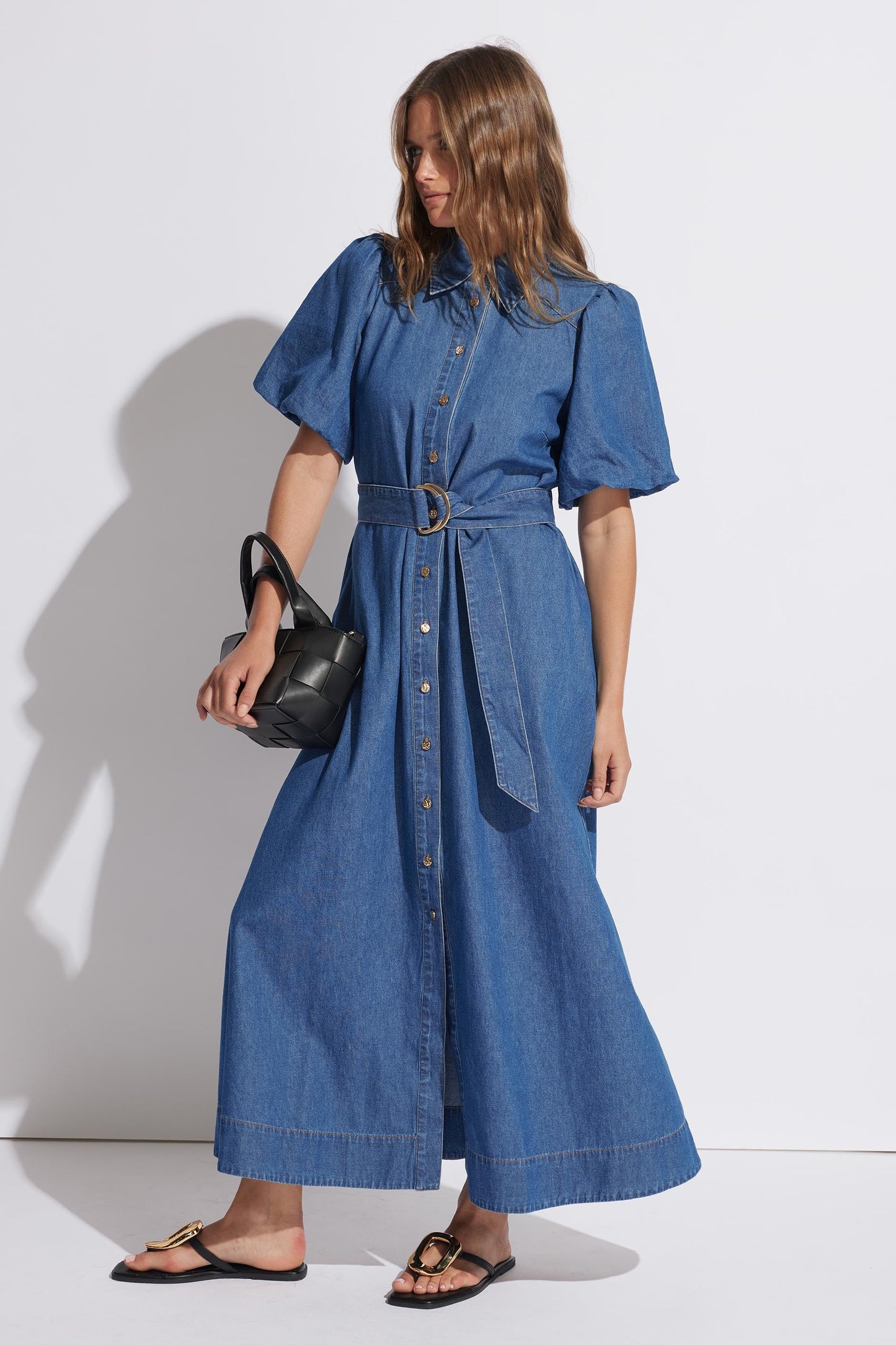 Miranda Denim Midi Dress