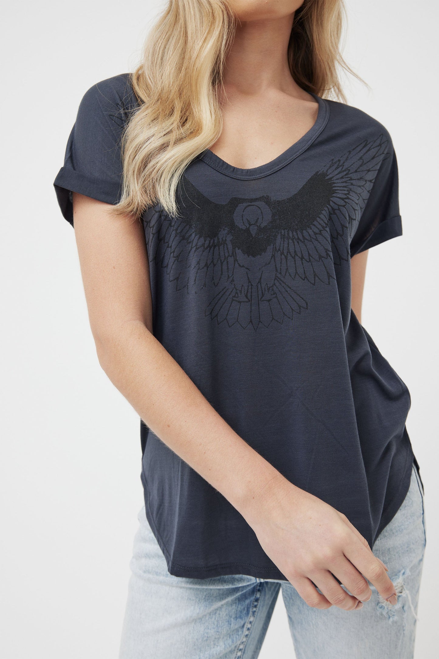 Distressed Eagle Band Tee