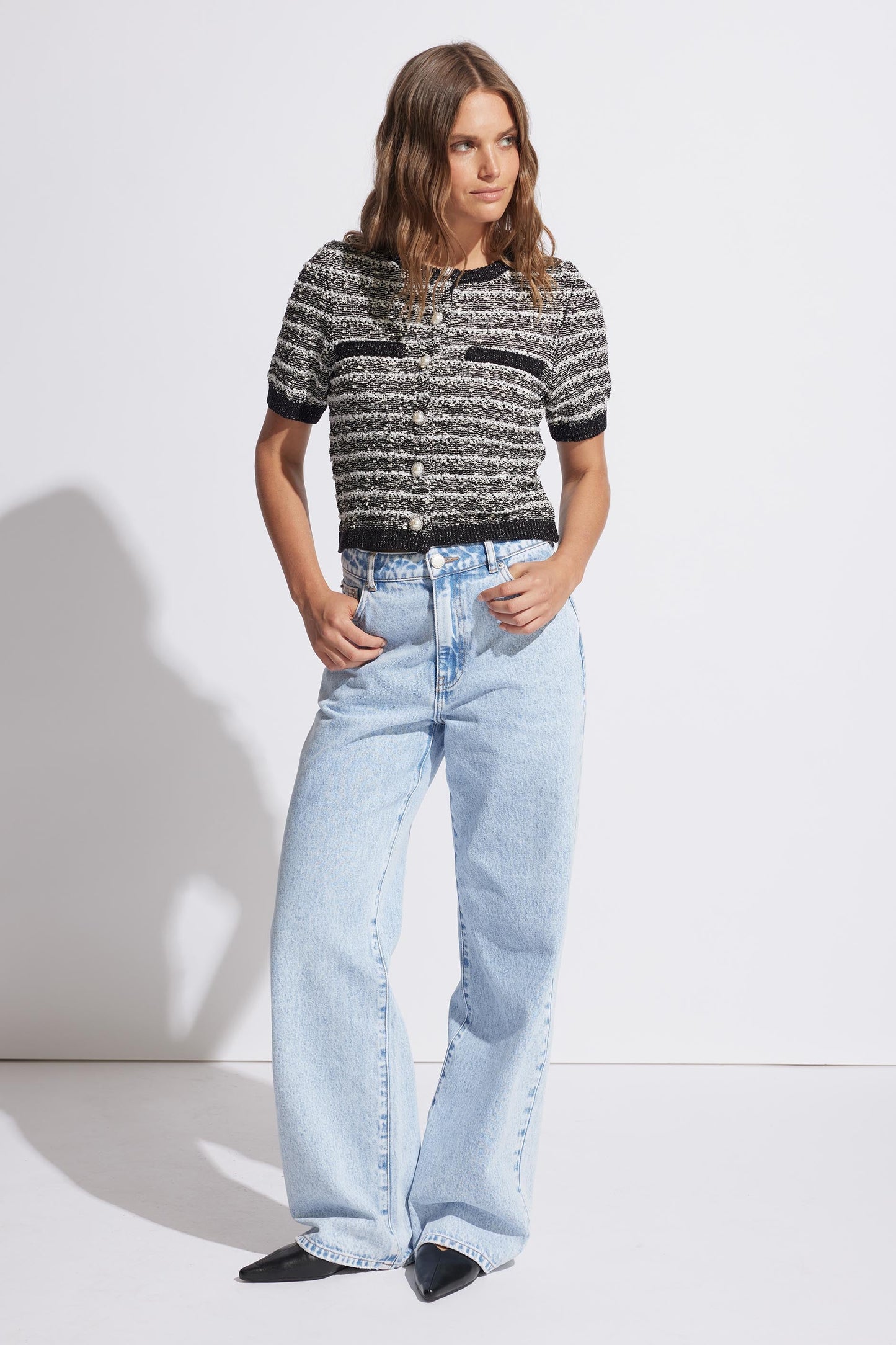 Ottilie Check Knit Top