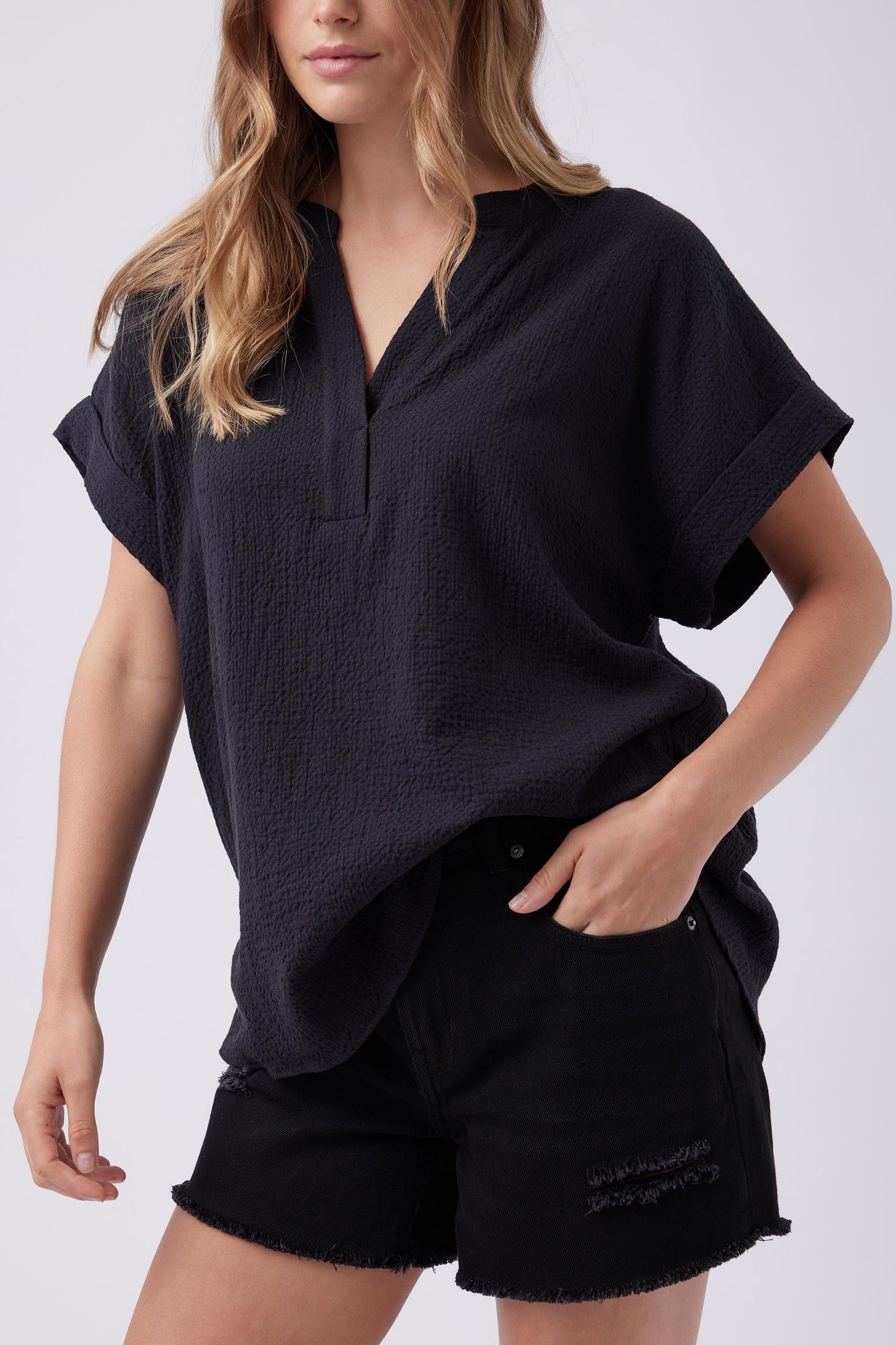 Maria Textured Top