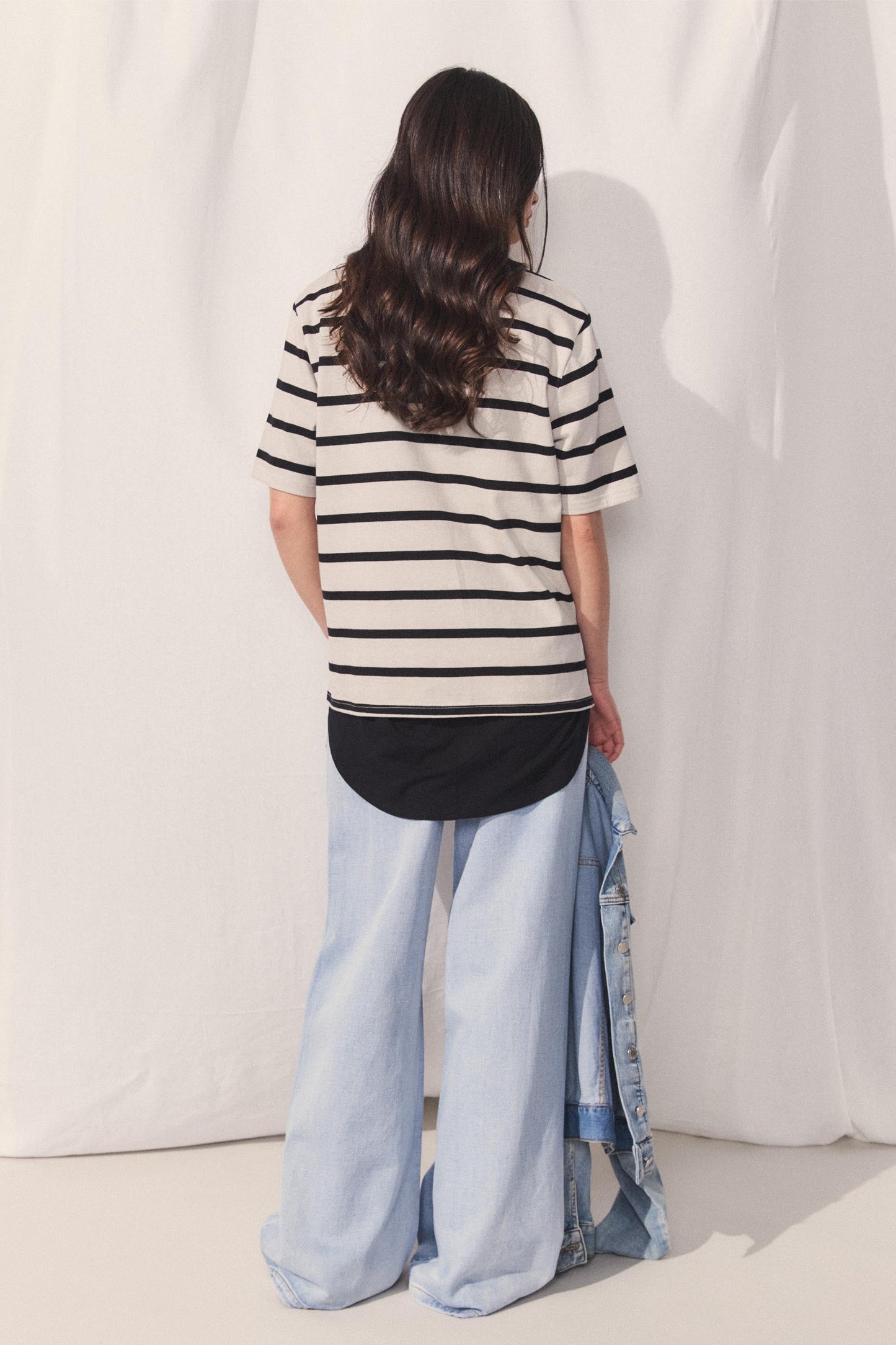 D-Luxe Stripe Boxy Tee