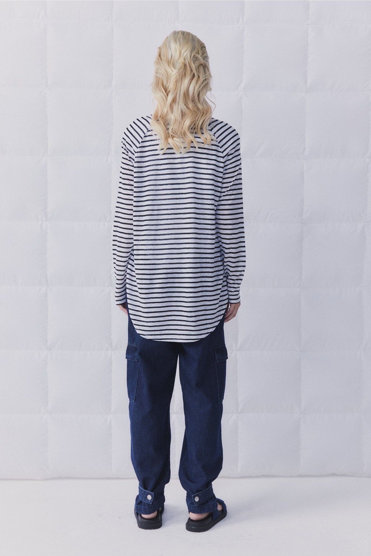 D-Luxe Curved Hem Linen Top