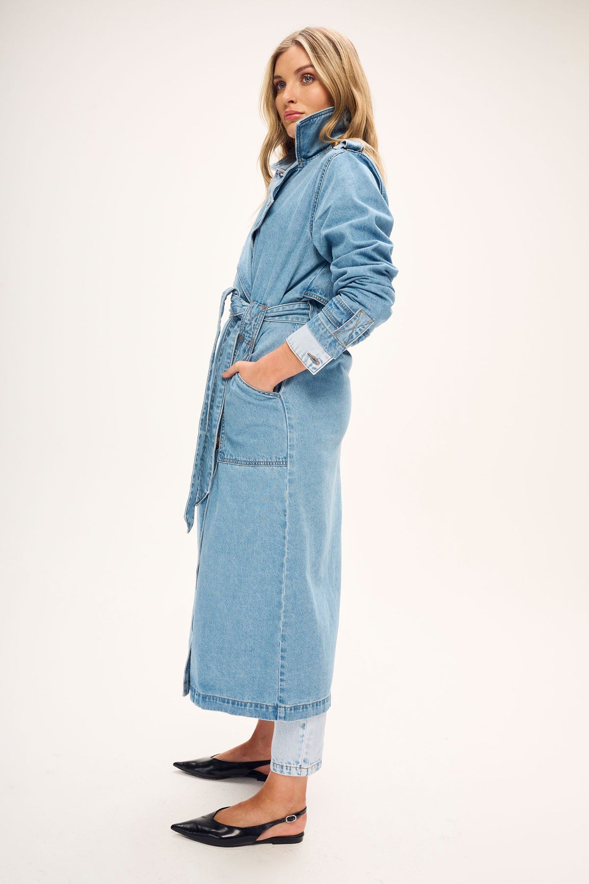 Milana Denim Trench Coat