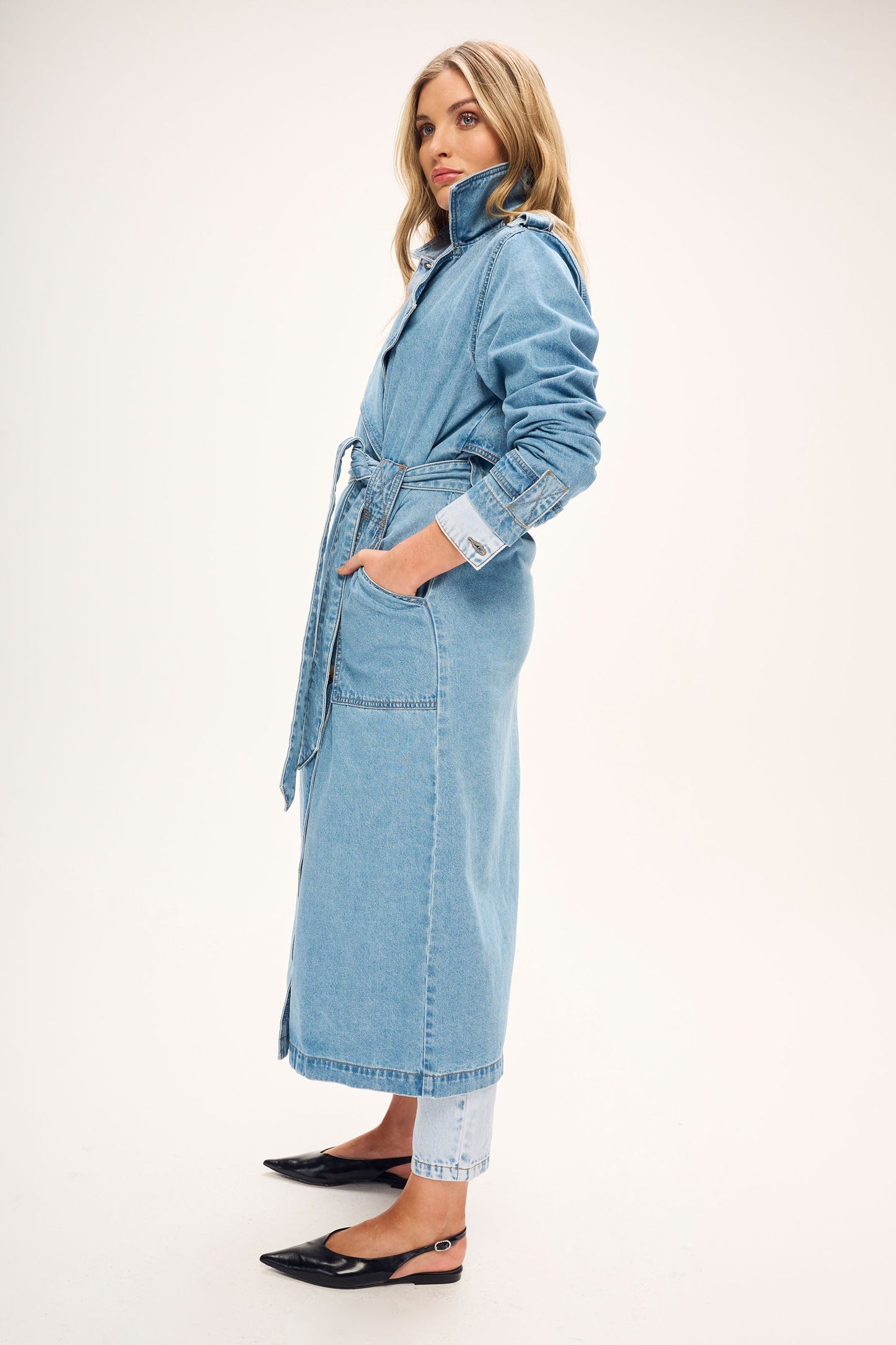 Milana Denim Trench Coat