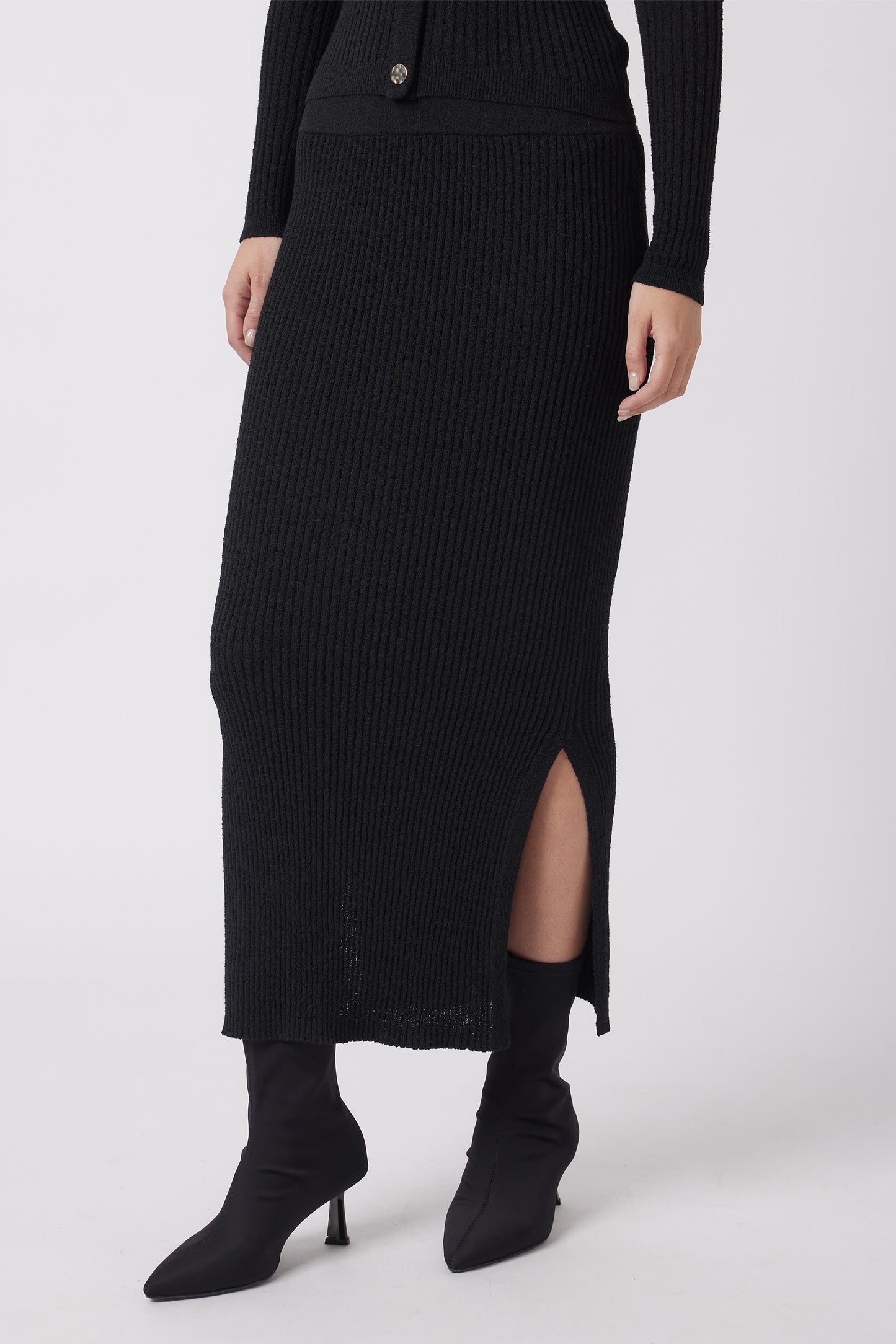 Lacey Textured Knit Skirt