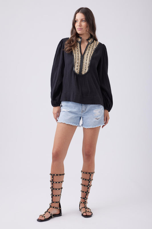 Deni Applique Top