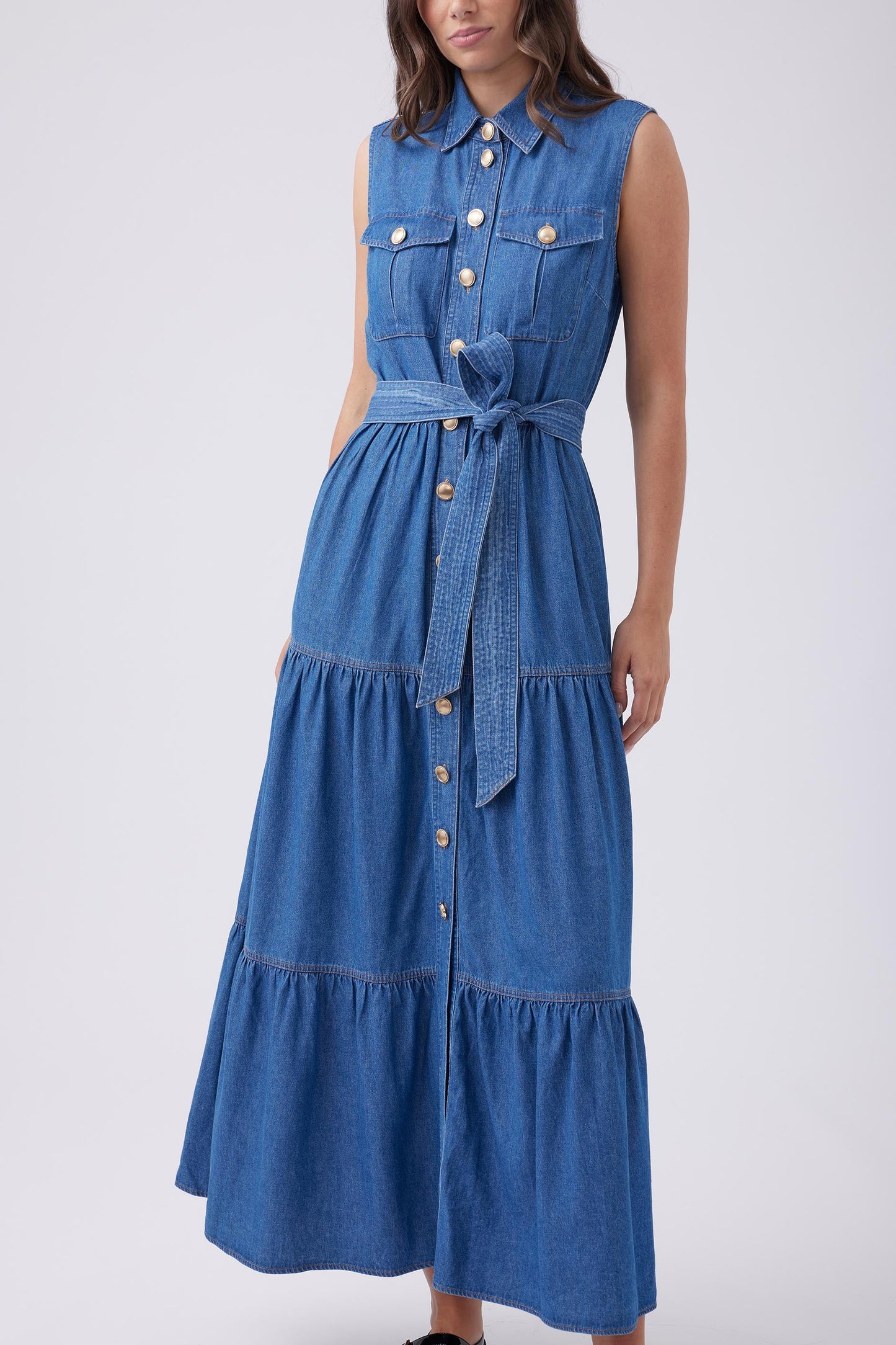 Trish Denim Maxi Dress