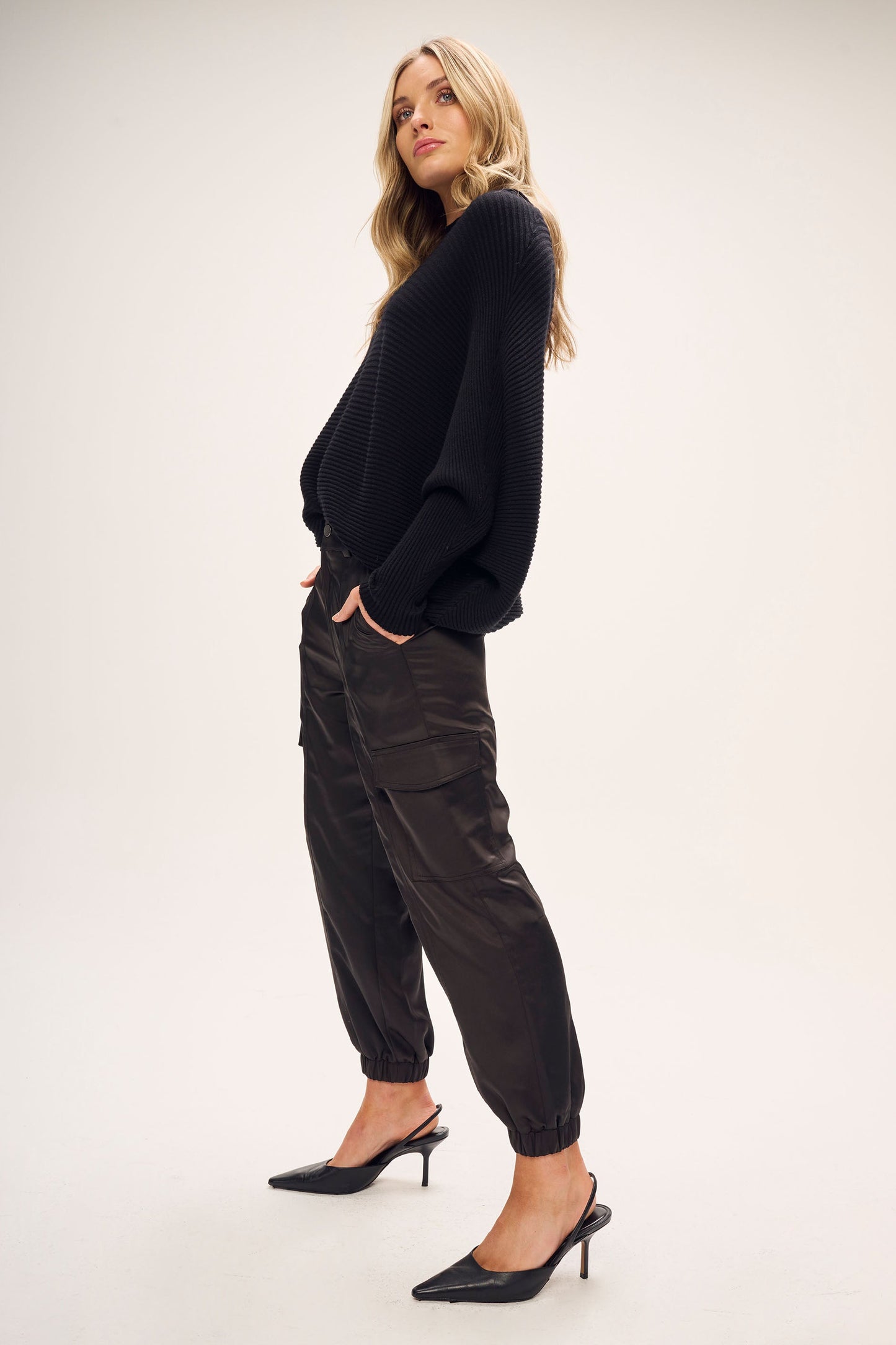 Lisa Satin Cargo Pant