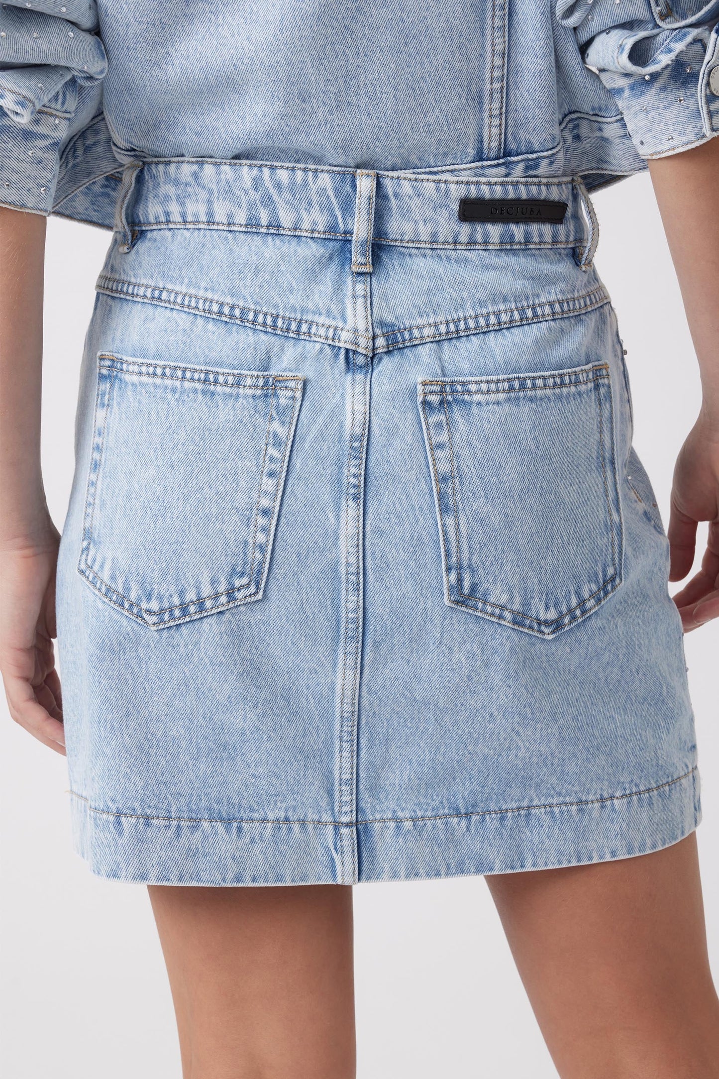 Esme Rhinestone Denim Skirt
