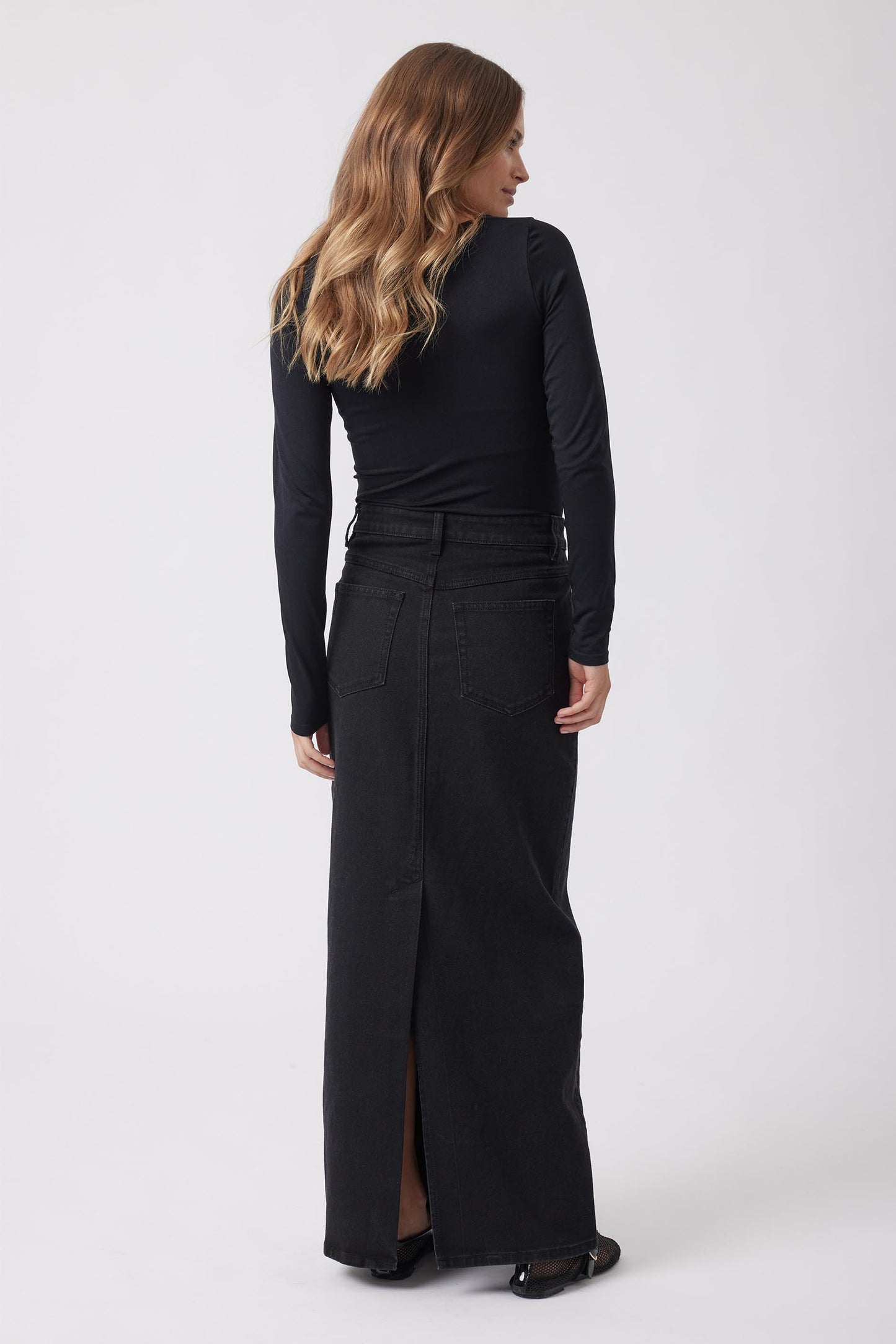Hailey Denim Maxi Skirt