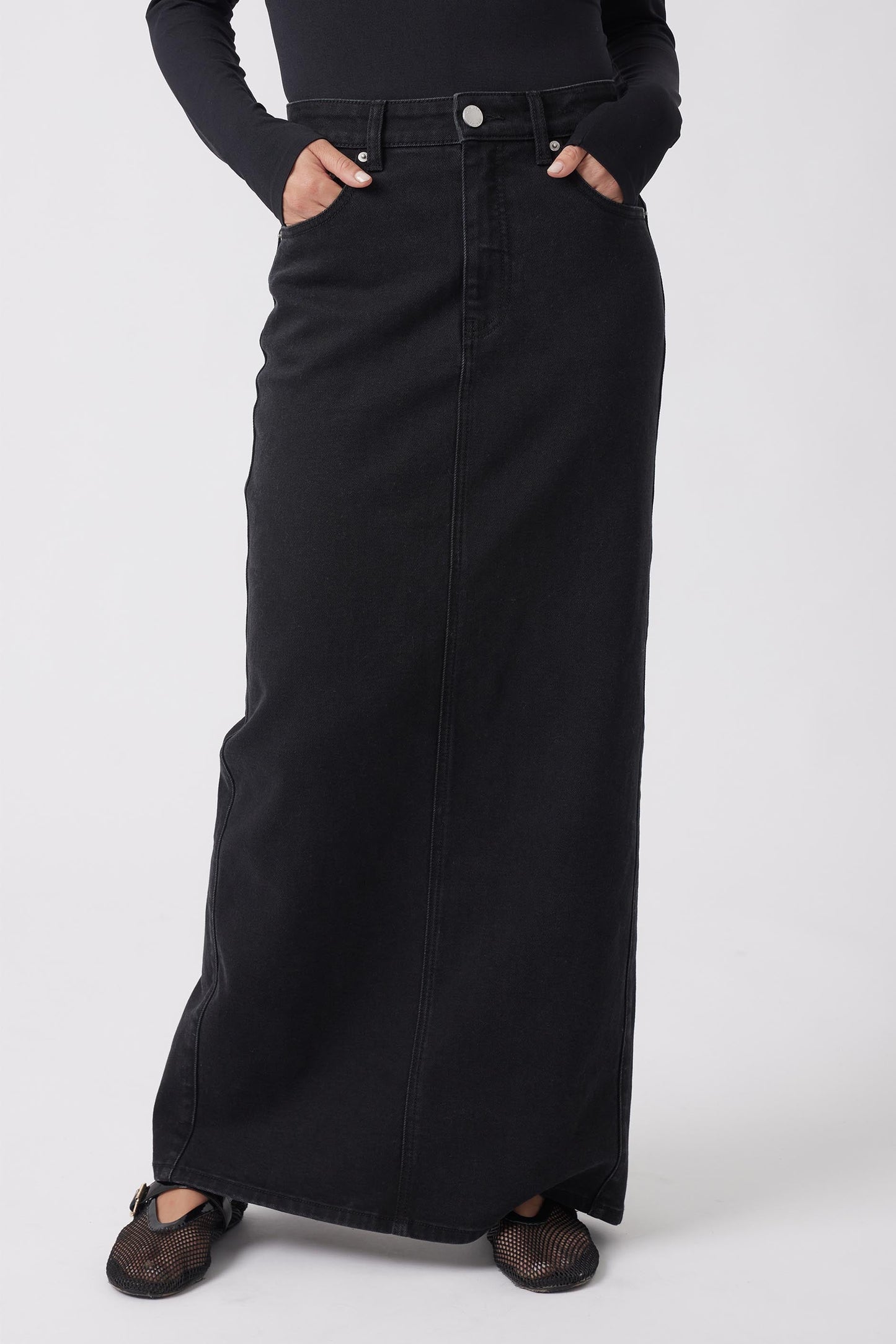 Hailey Denim Maxi Skirt