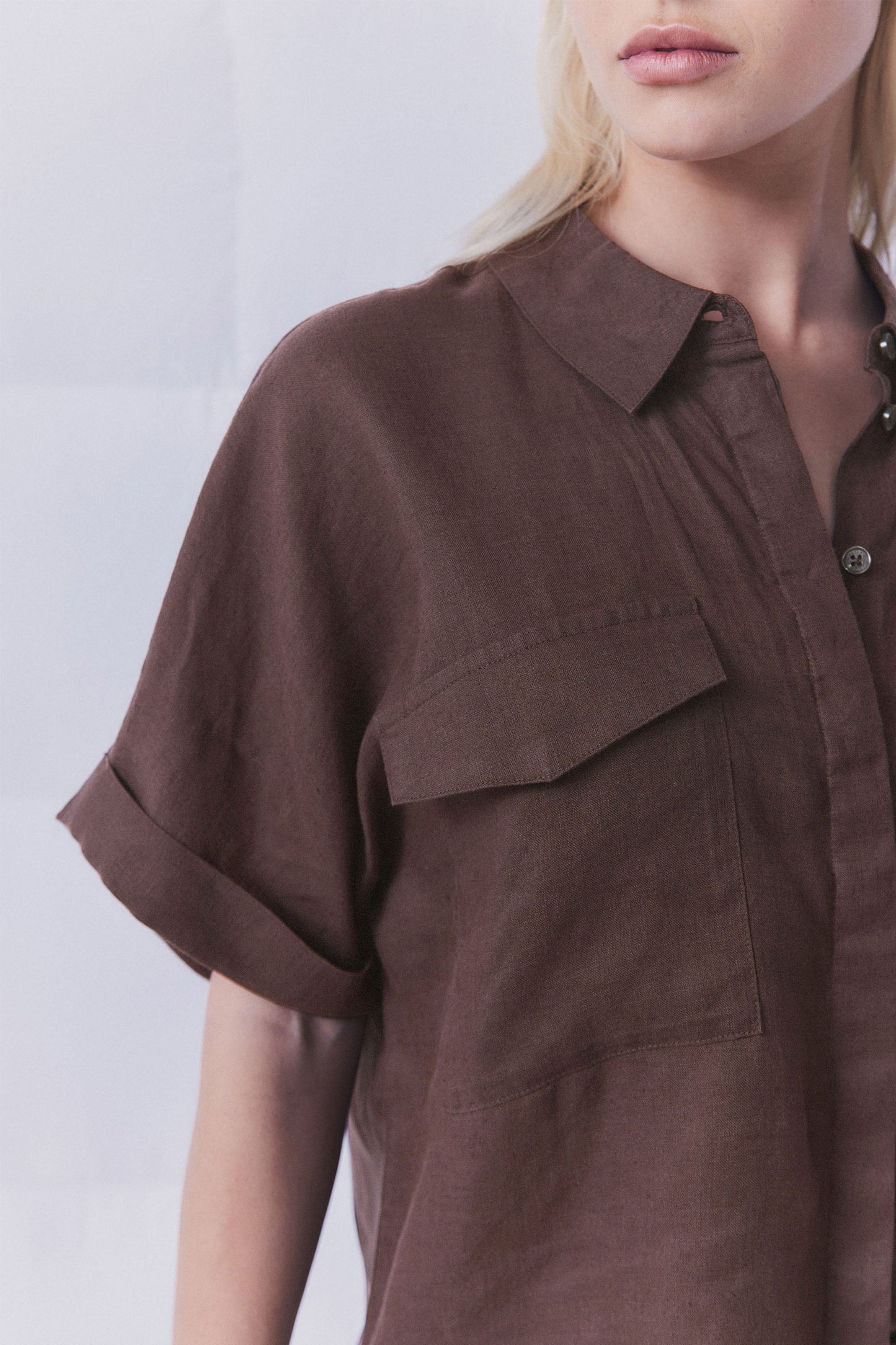 D-Luxe Pocket Linen Shirt