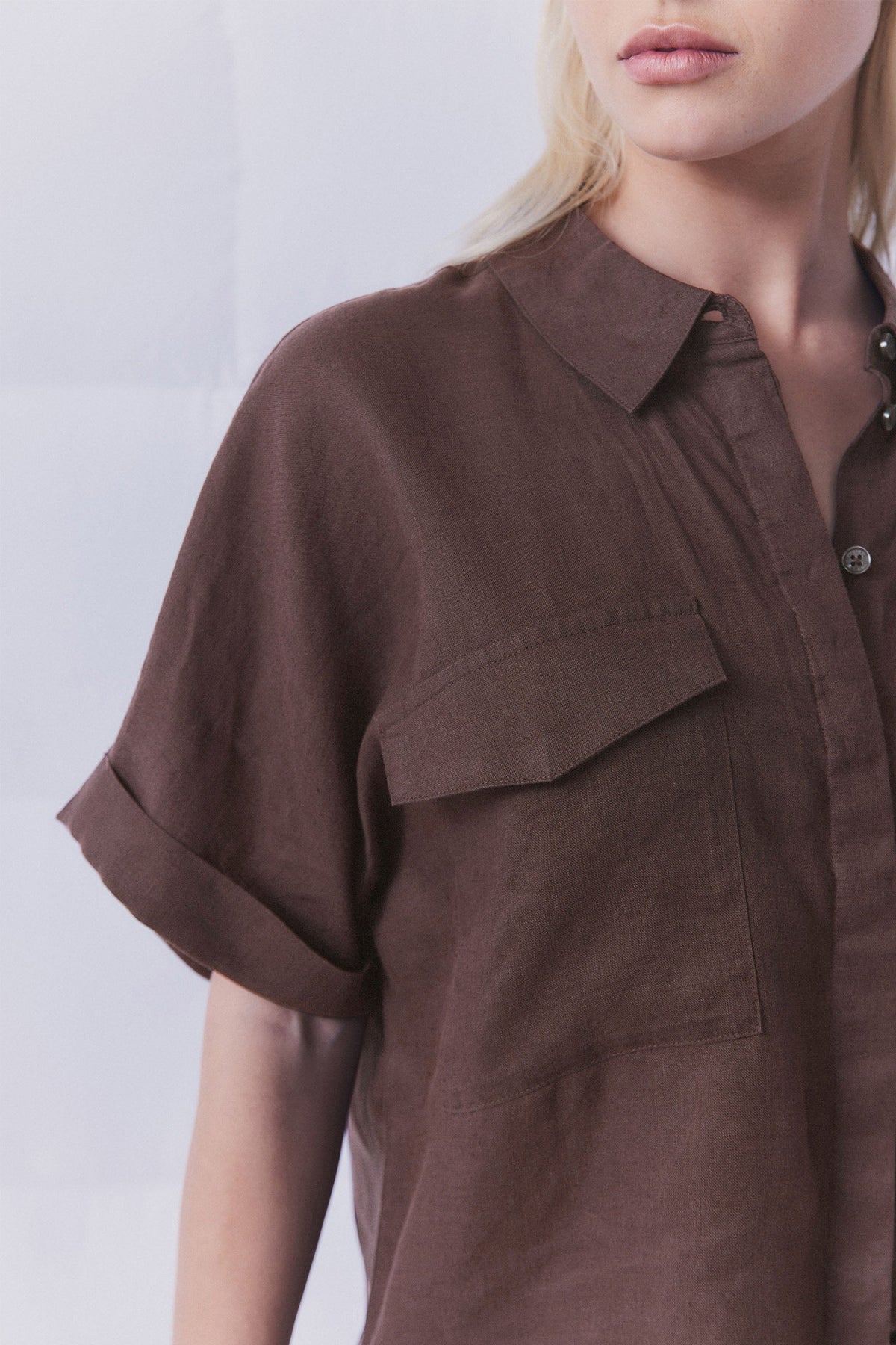 D-Luxe Pocket Linen Shirt