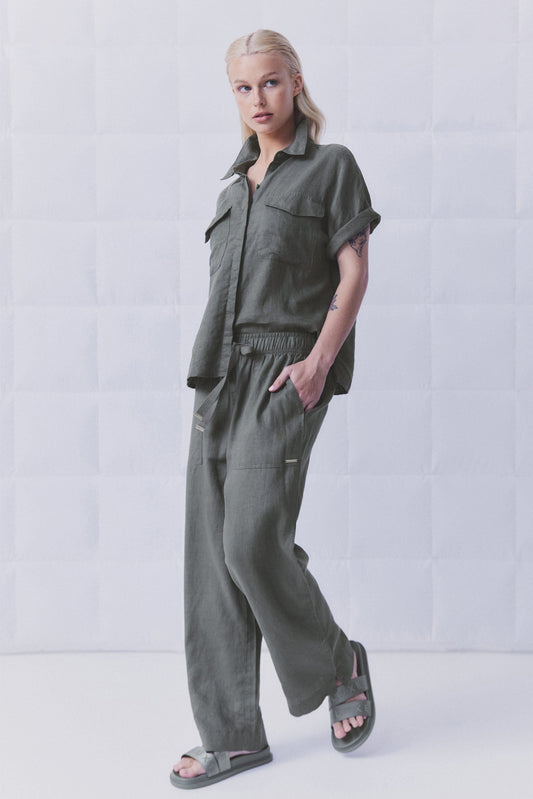 D-Luxe Pocket Linen Shirt