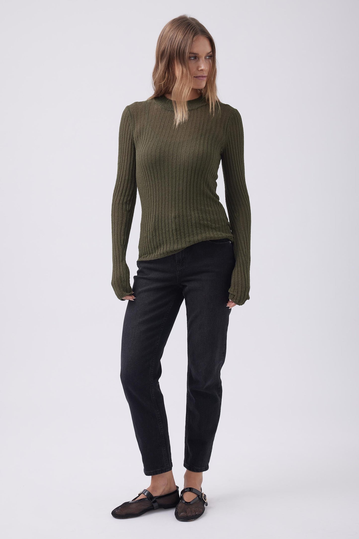 Mae High Neck Knit Top