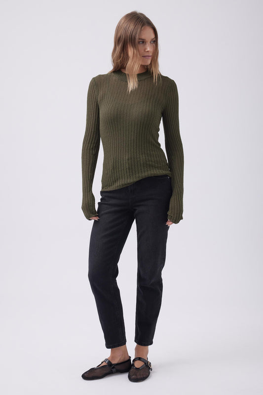 Mae High Neck Knit Top