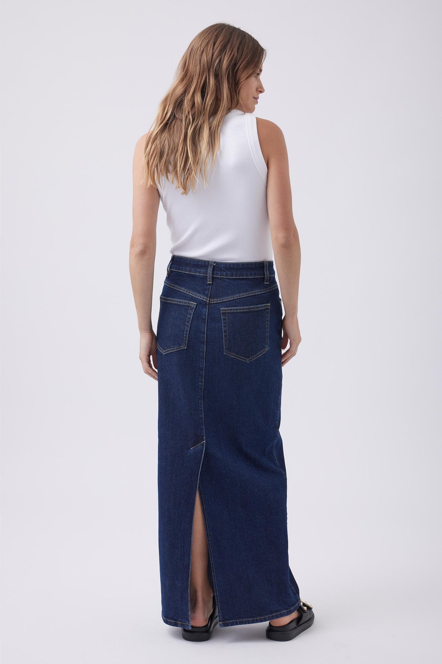 Hailey Denim Maxi Skirt
