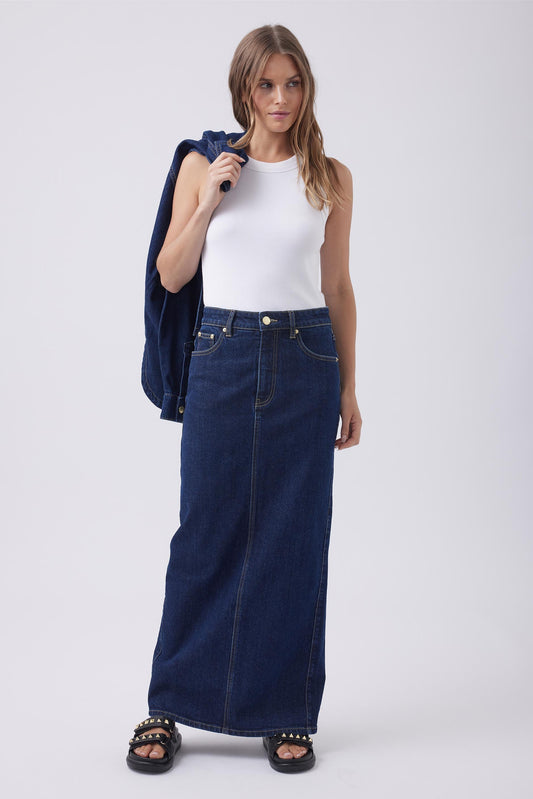 Hailey Denim Maxi Skirt