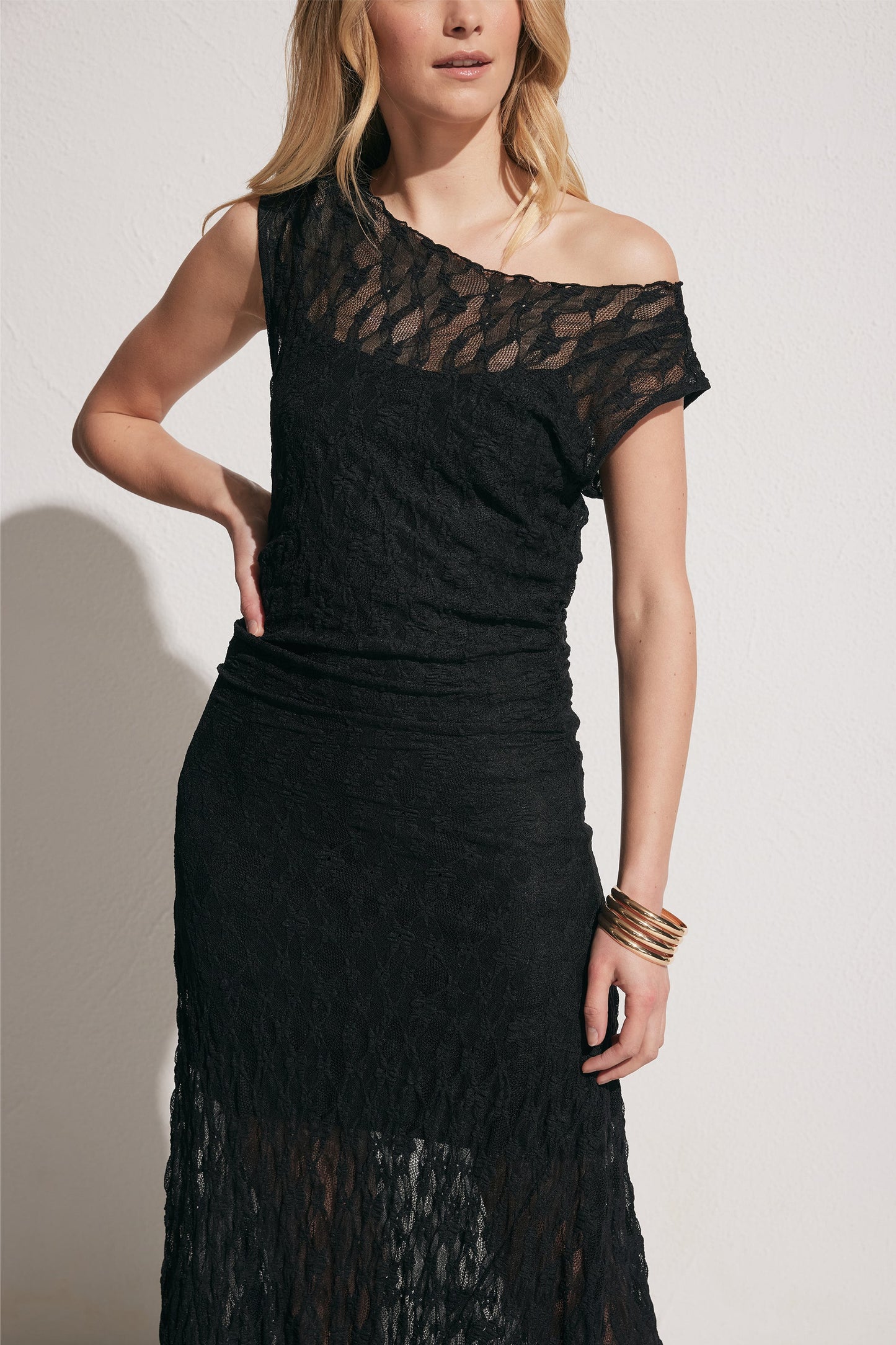 Ines Lace Asymmetric Dress