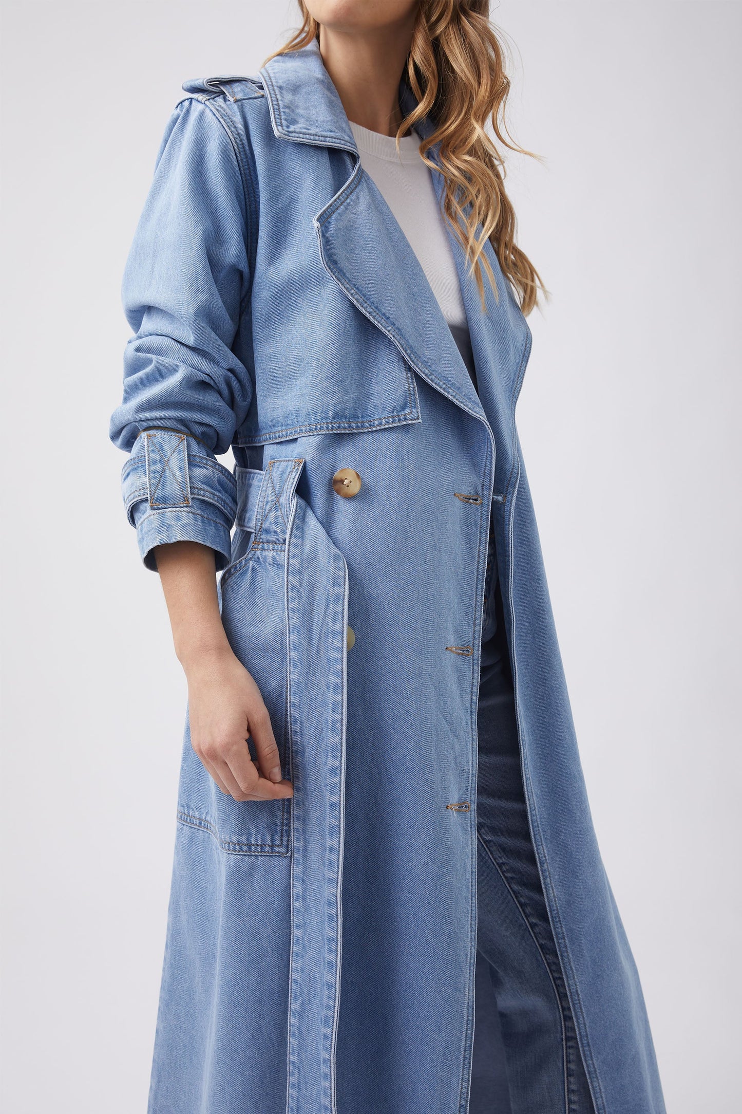 Milana Denim Trench Coat