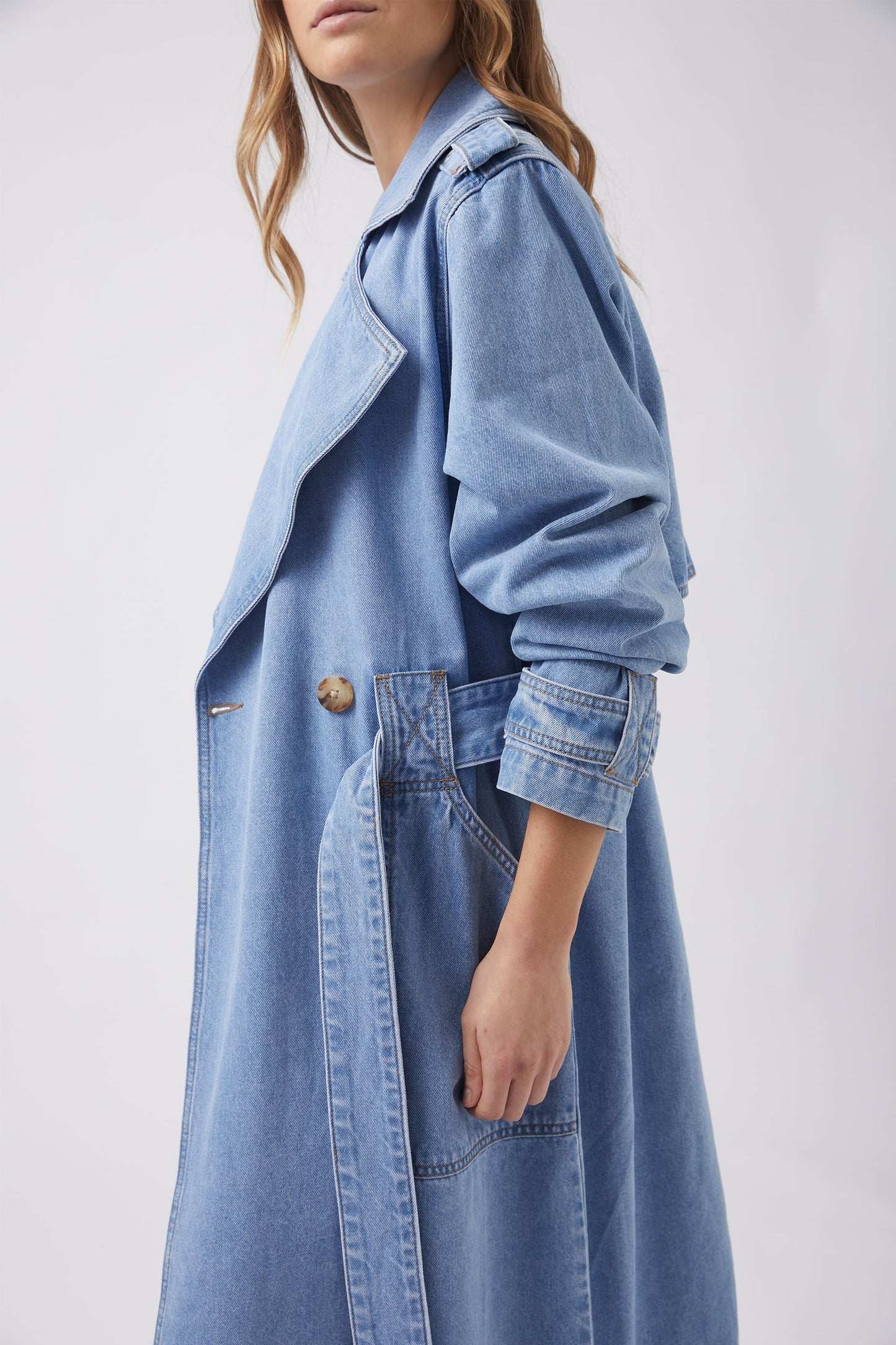 Milana Denim Trench Coat
