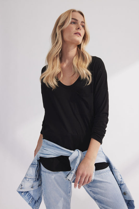 Luxe Long Sleeve Boyfriend Tee