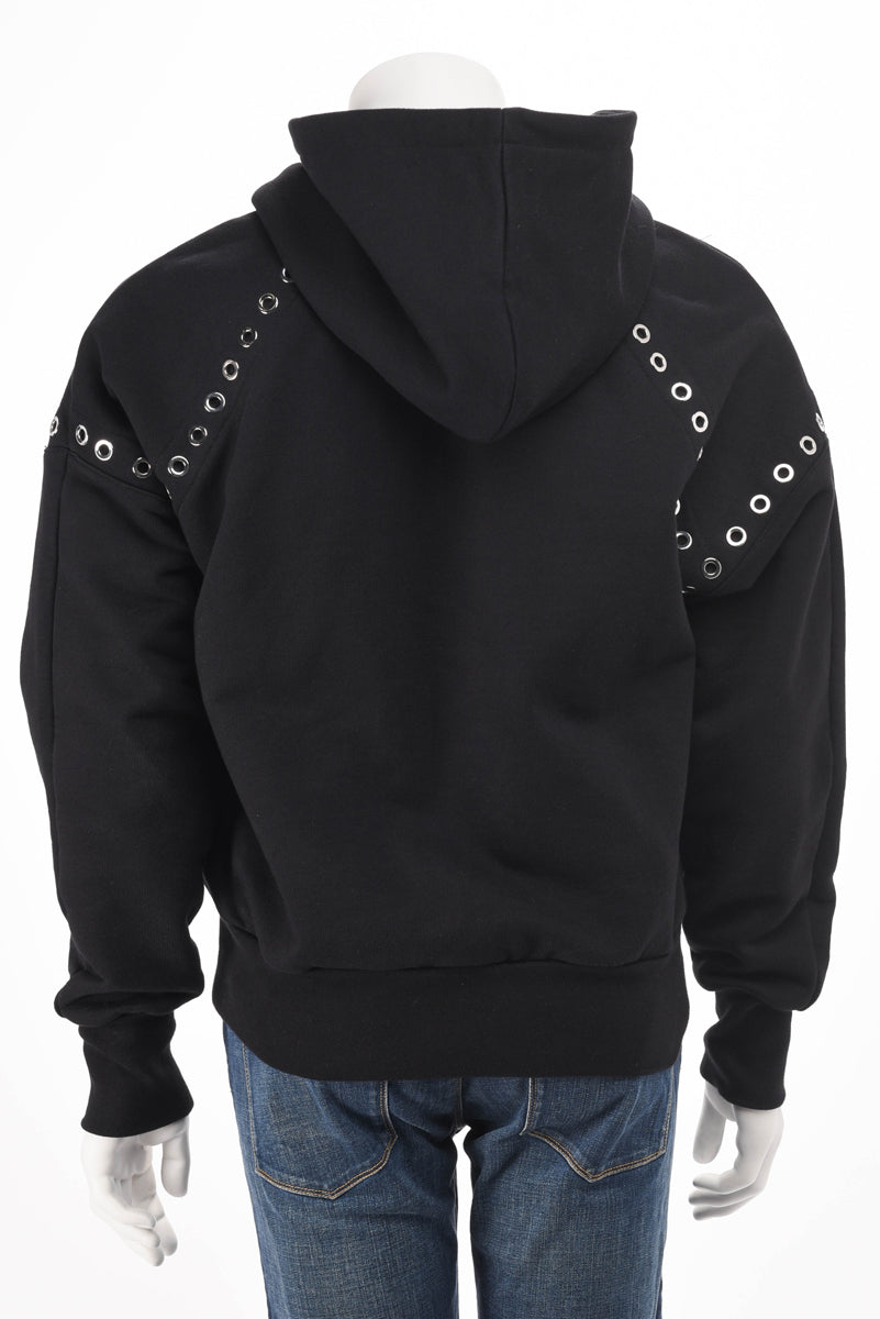 Cotton Eyelet Hooded Sweater