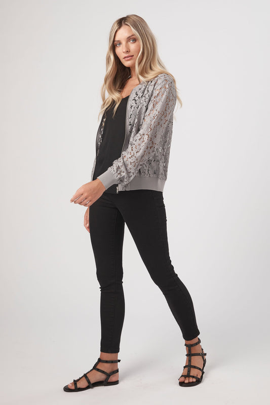 Khloe Lace Bomber Jacket