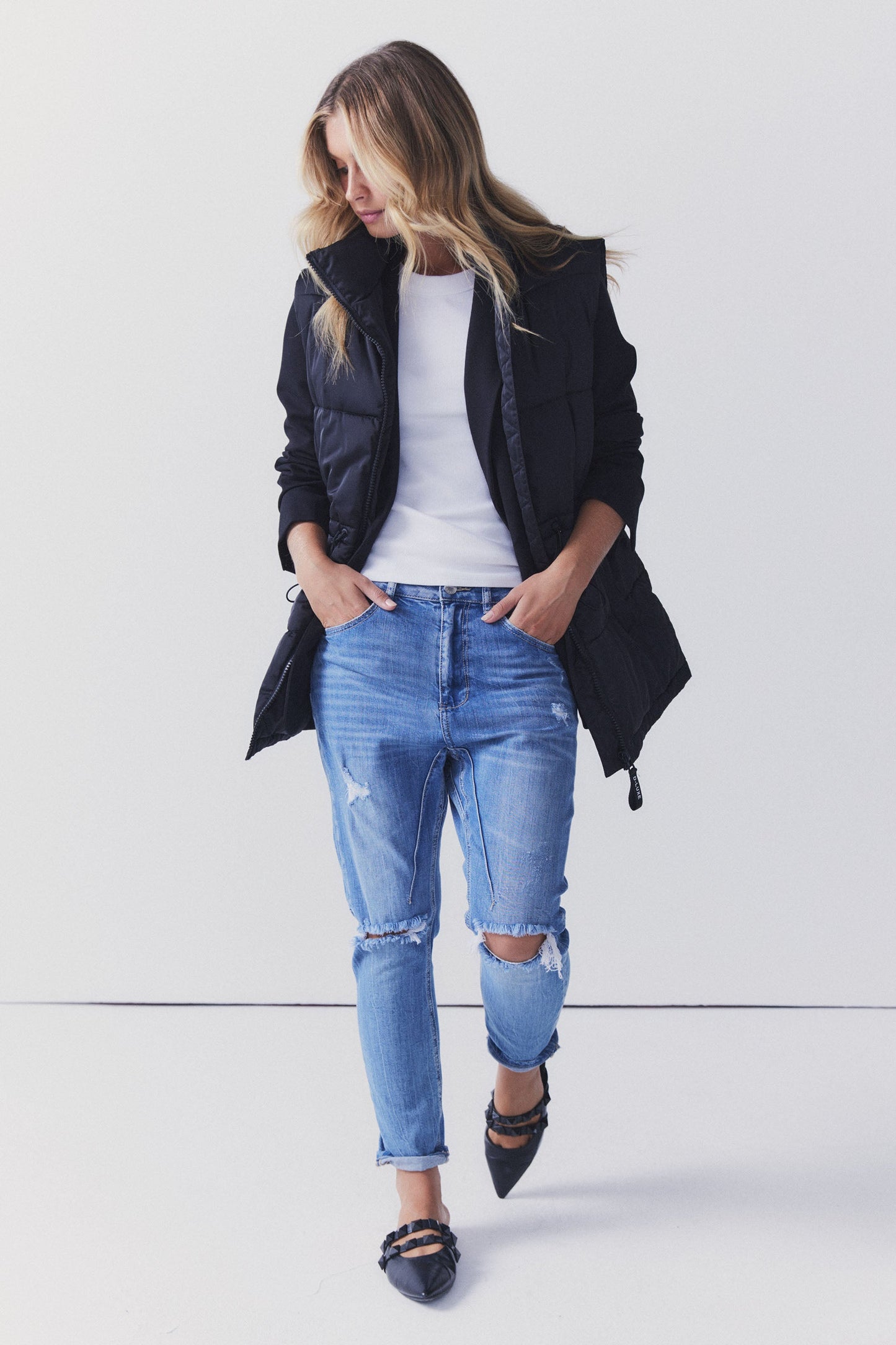 D-Luxe Ripped Boyfriend Jean