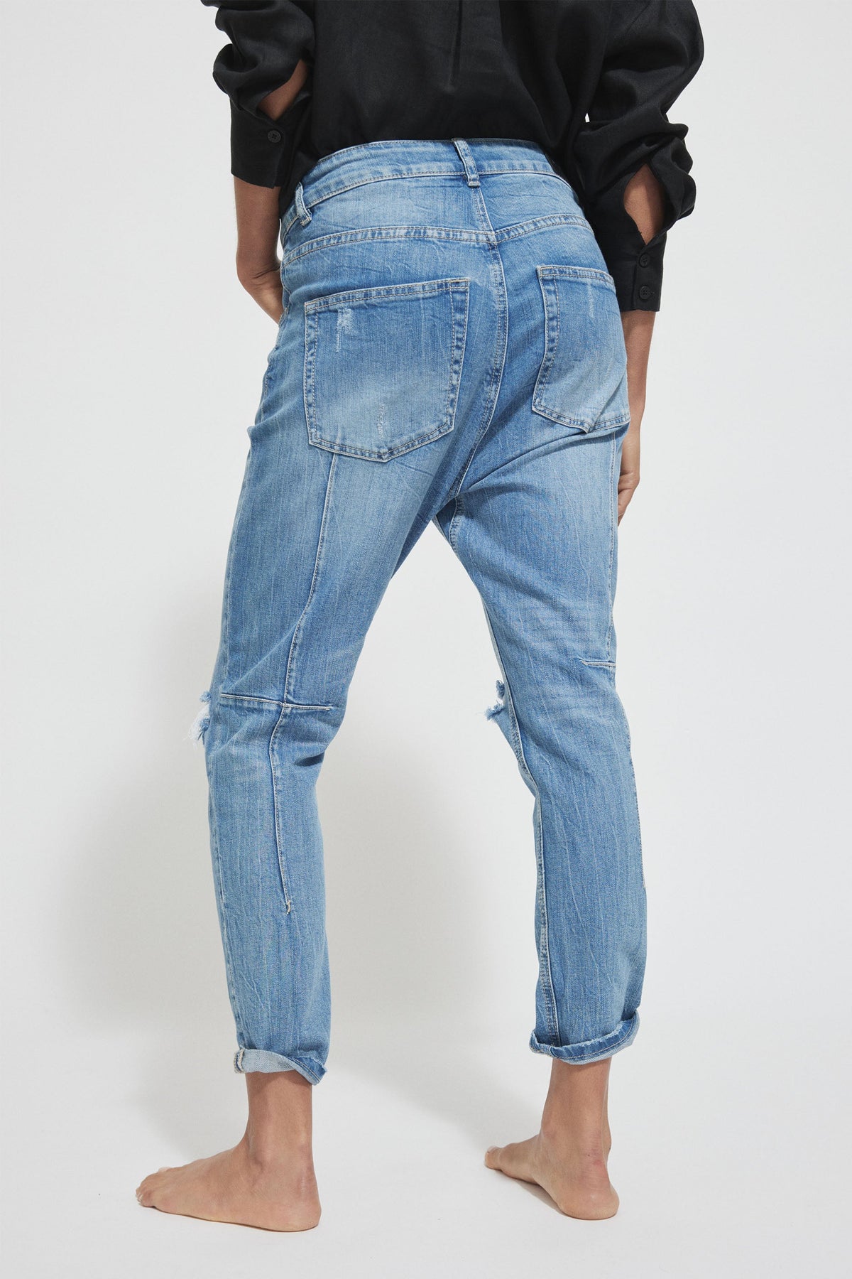 D-Luxe Ripped Boyfriend Jean