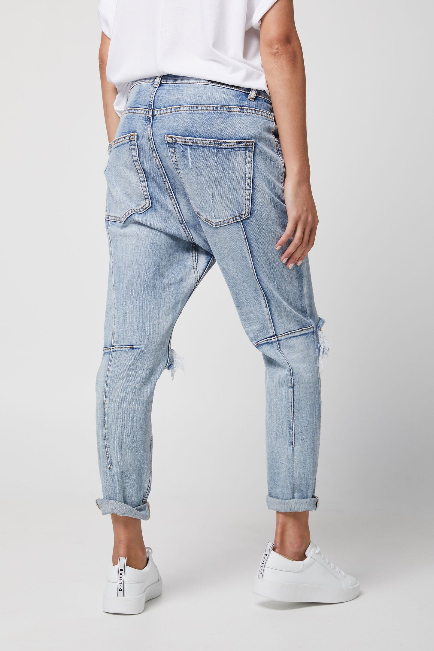 D-Luxe Ripped Boyfriend Jean