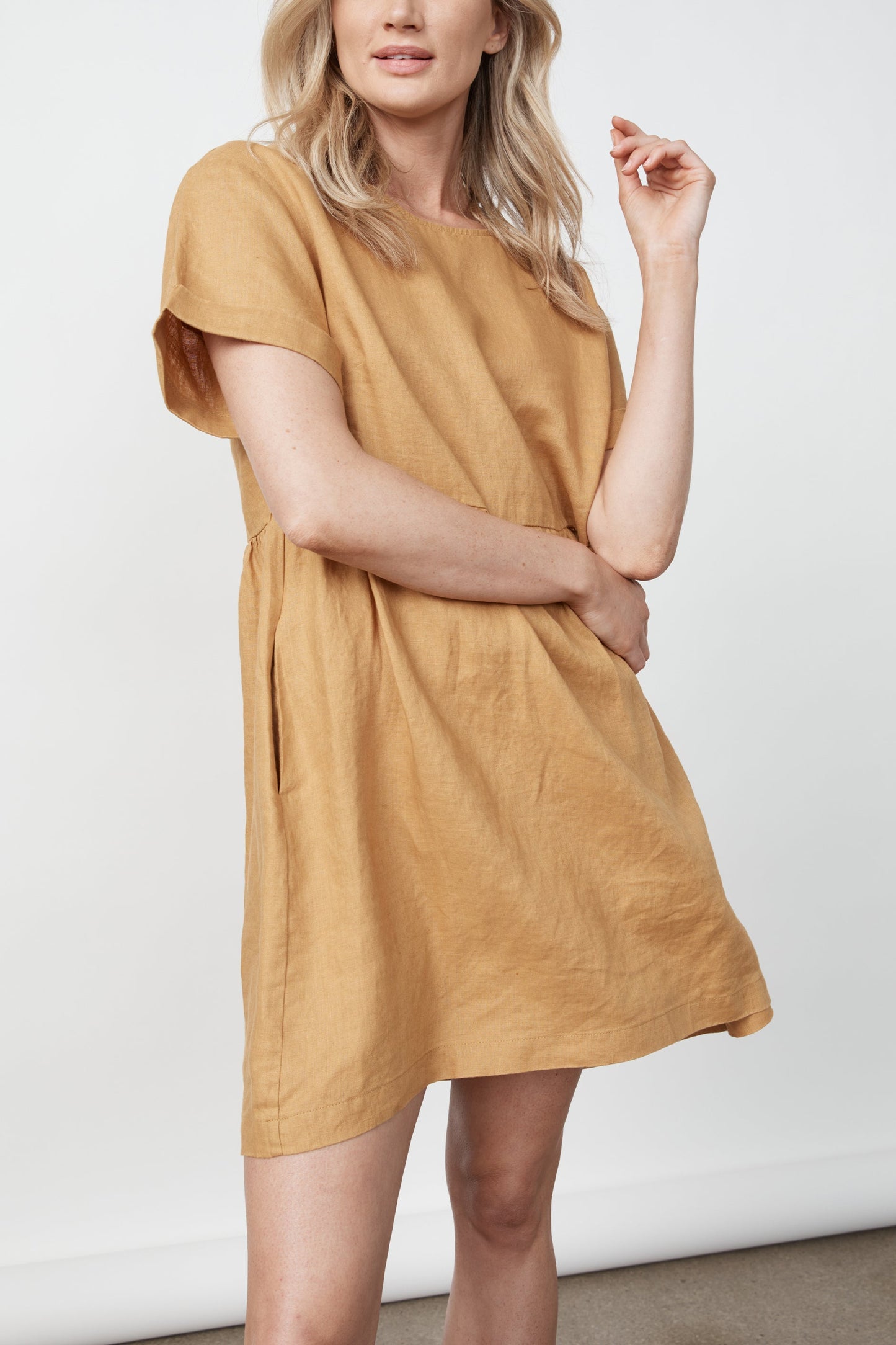 D-Luxe Linen Boxy Dress